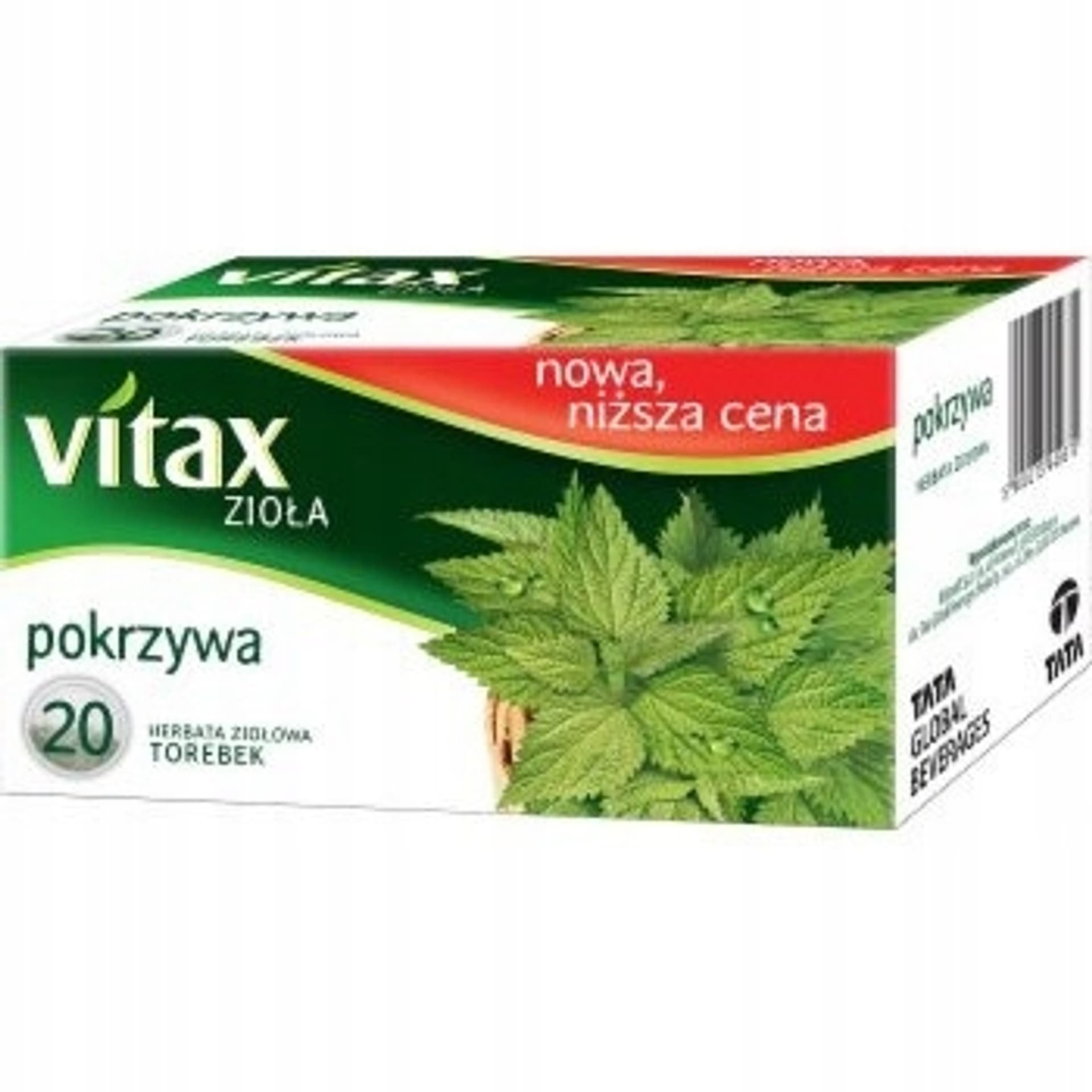 

Herbata VITAX Zioła (20 torebek x 1,5g) Pokrzywa bez zawieszki, 20 torebek x 1.5g) pokrzywa bez zawieszk