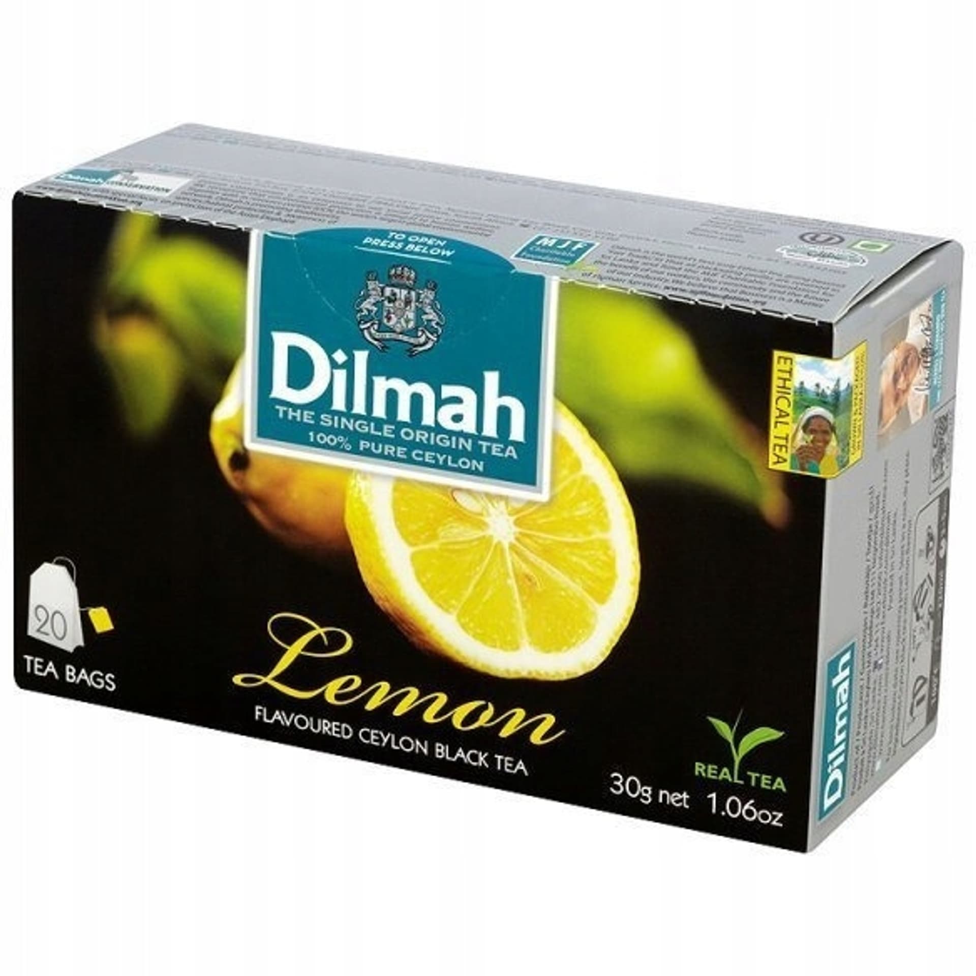 

Herbata DILMAH (20 torebek) czarna z aromatem Cytryna, 20 torebek) czarna z aromatem cytryn