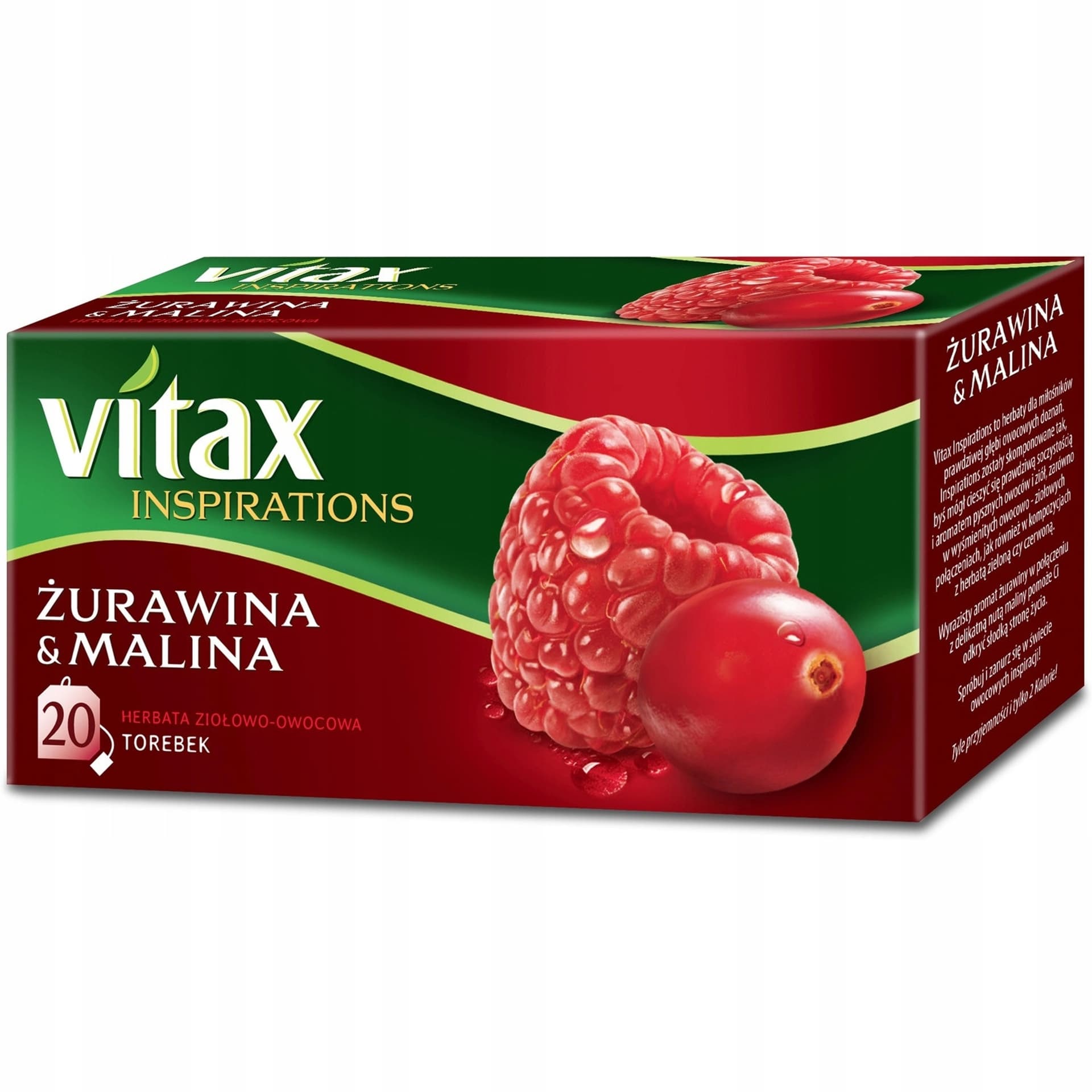 

Herbata VITAX INSPIRATIONS (20 torebek*2g) Żurawina i Malina zawieszka, 20 torebek*2g) żurawina i malina zawieszk