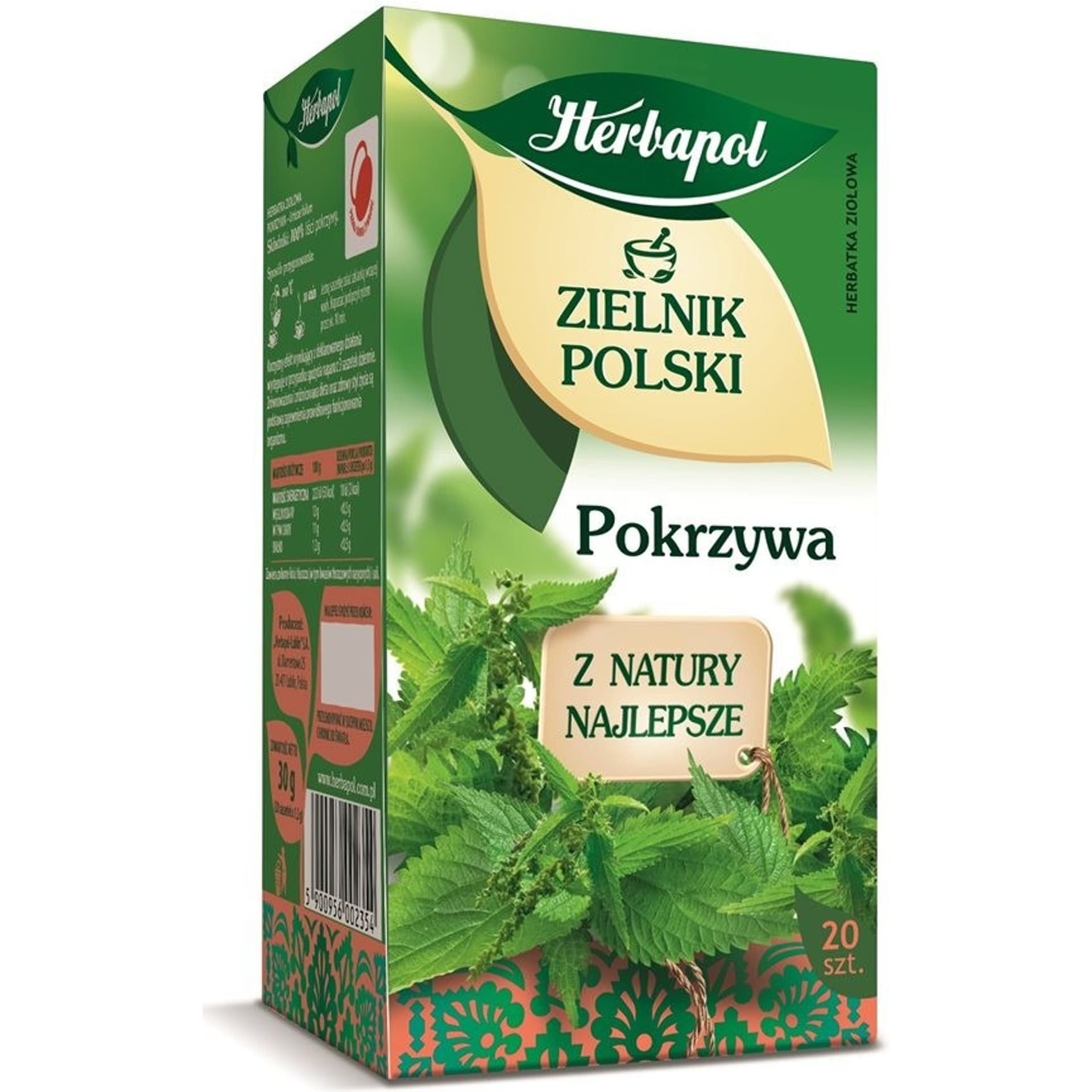 

Herbata HERBAPOL ZIELNIK POLSKI (20 torebek) pokrzywa, 20 torebek) pokrzyw