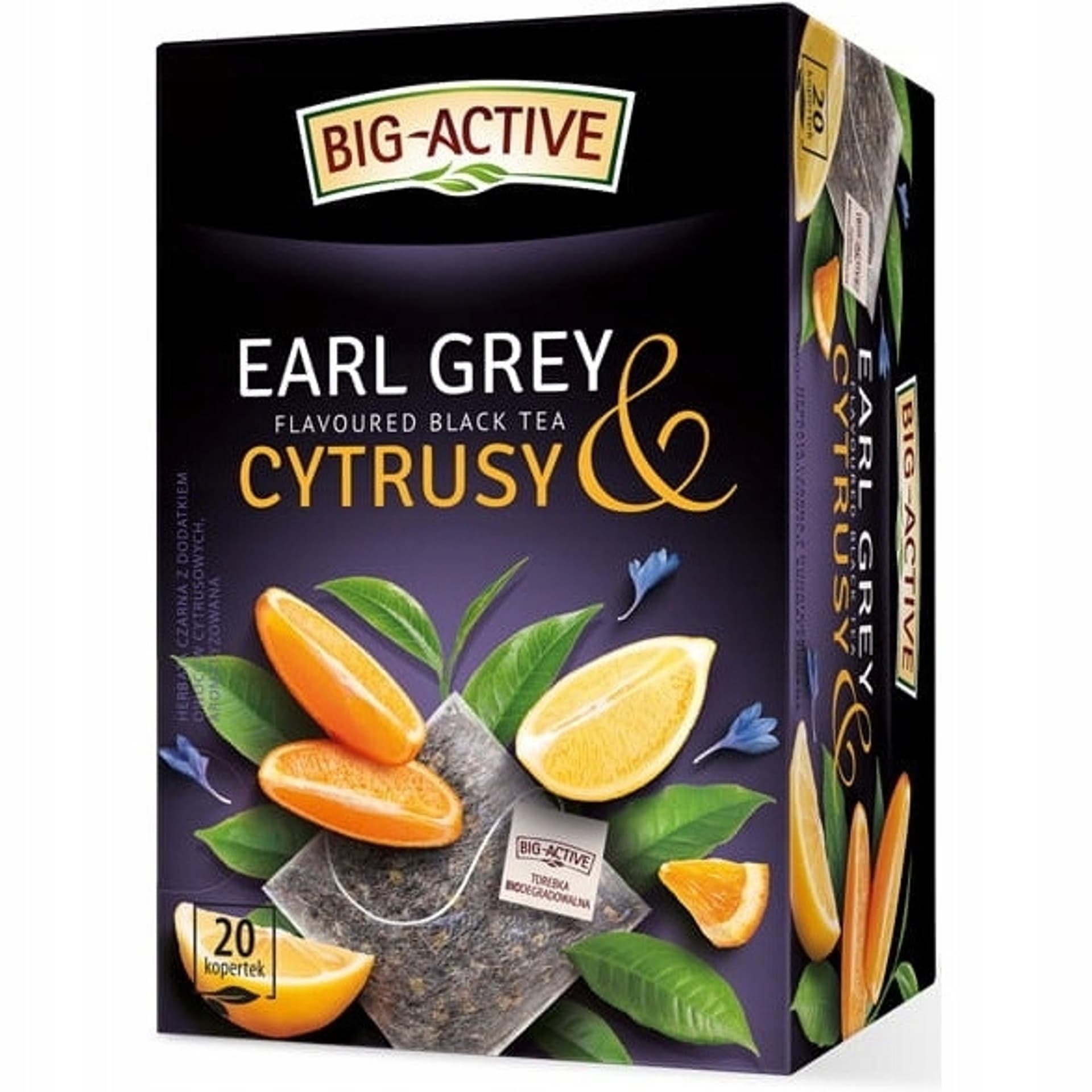 

Herbata BIG-ACTIVE czarna (20 torebek) Earl Grey & Cytrusy 40g, 20 torebek) earl grey & cytrusy 40