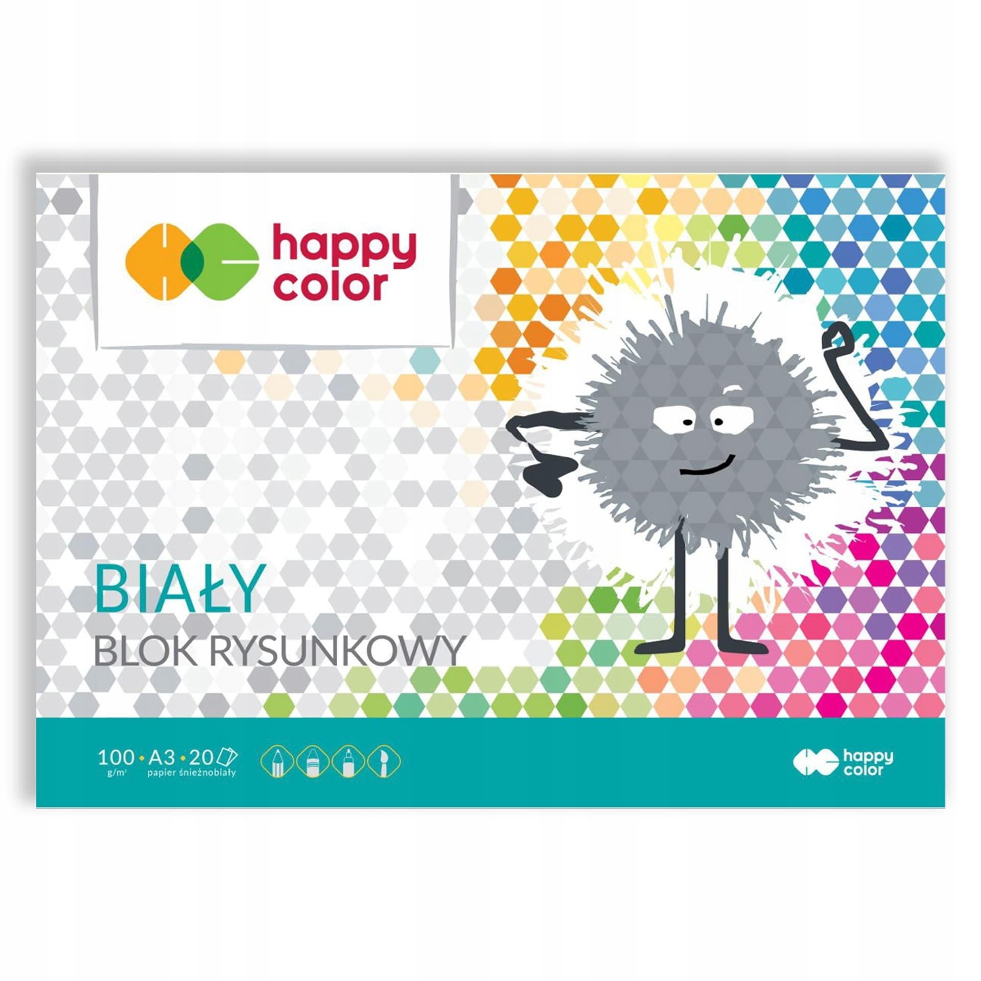 

Blok rysunkowy A3 100g biały HA 3710 3 040-0 HAPPY COLOR