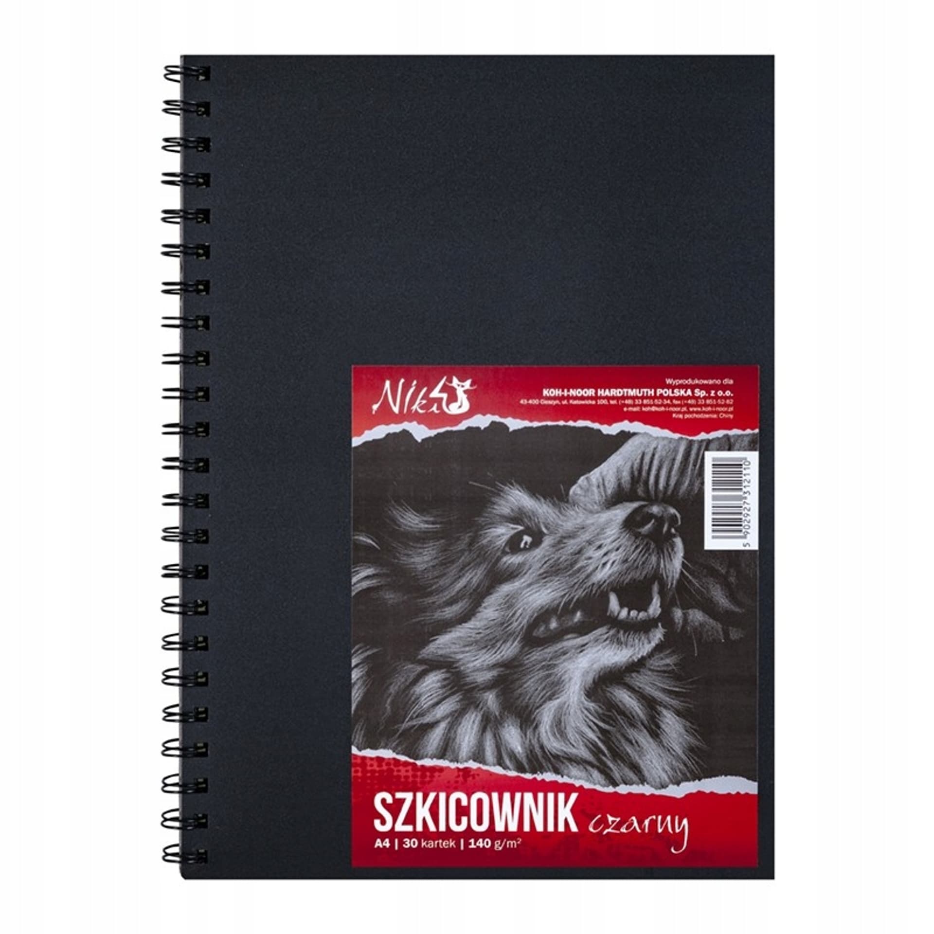 

Szkicownik A4 140g. 30k. czarny spirala BLO-SZA414 KOH-I-NOOR