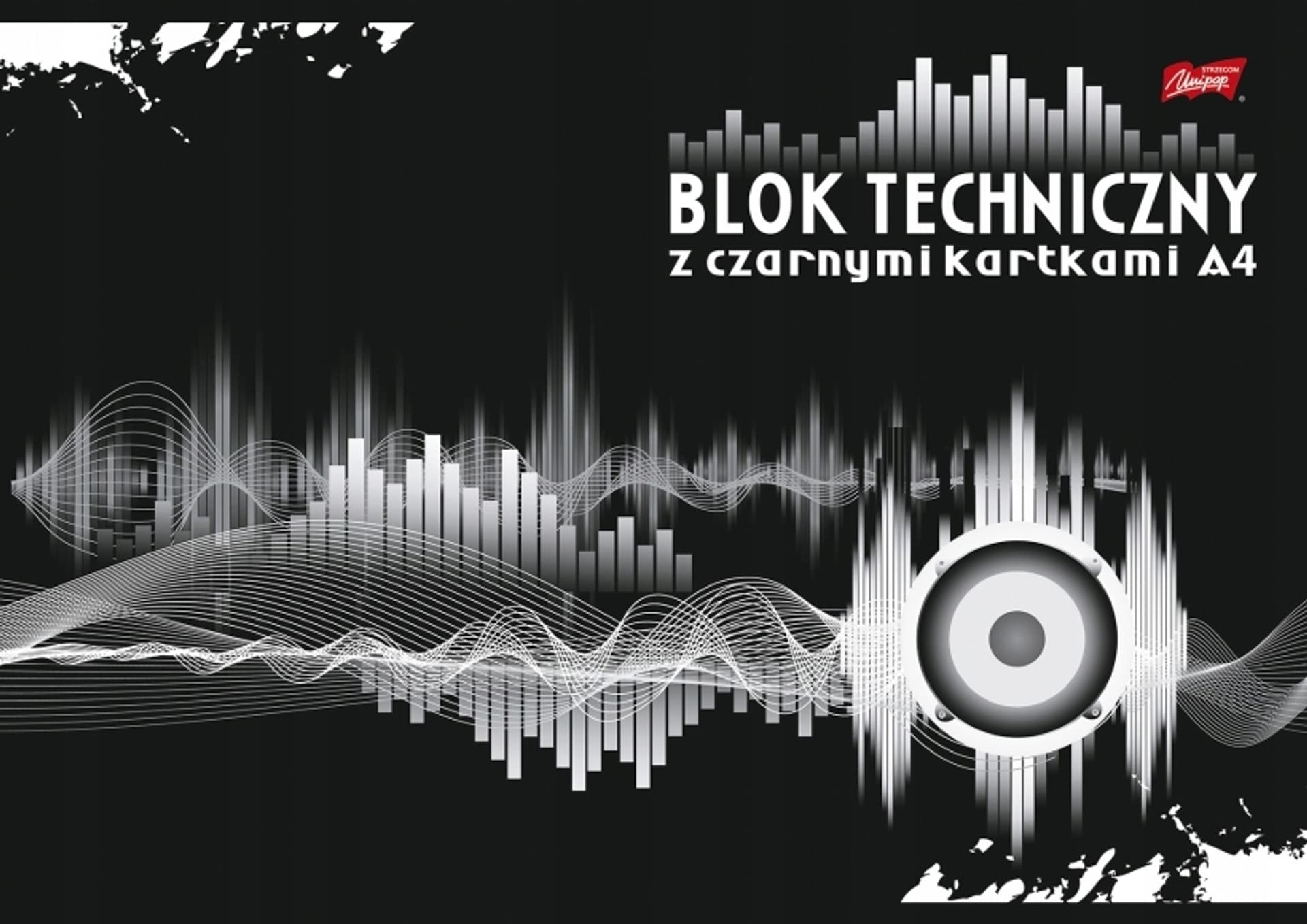 

Blok techniczny A4 10k 180g czarny UNIPAP