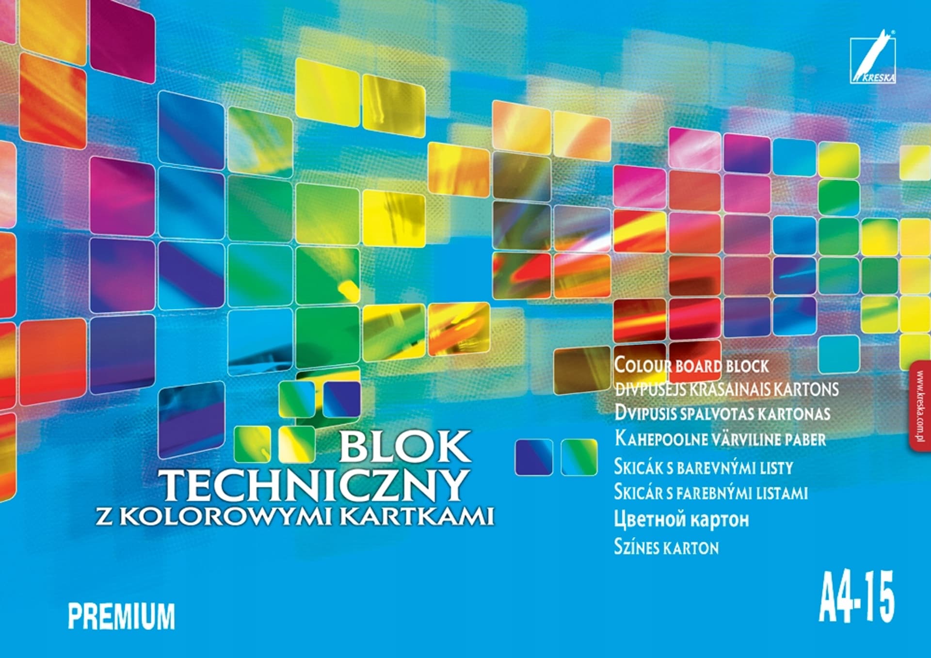 

Blok techniczny kolorowy A4 15k PREMIUM KRESKA