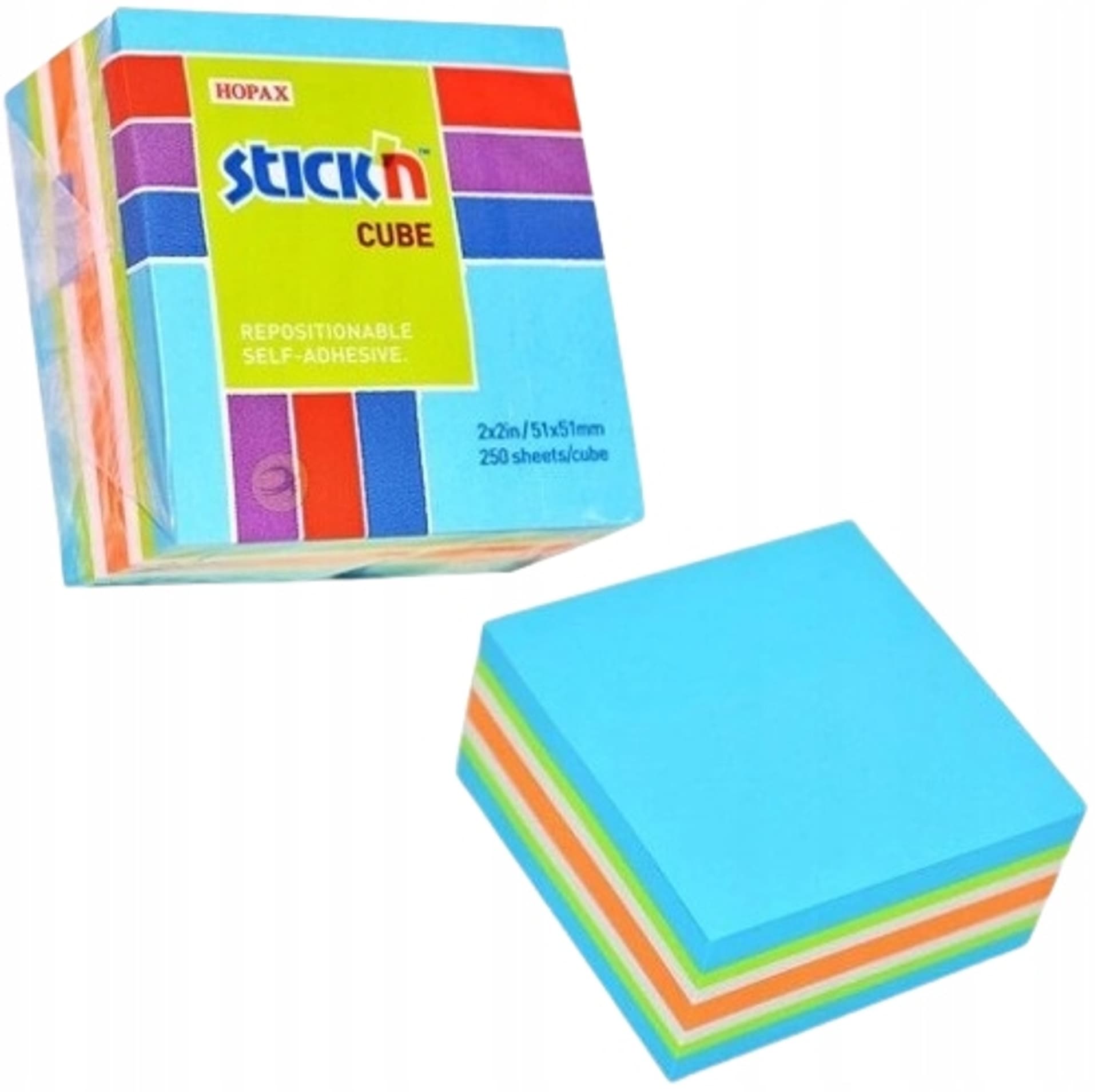 

Bloczek STICK"N 51x51mm niebieski-mix neon i pastel 21535