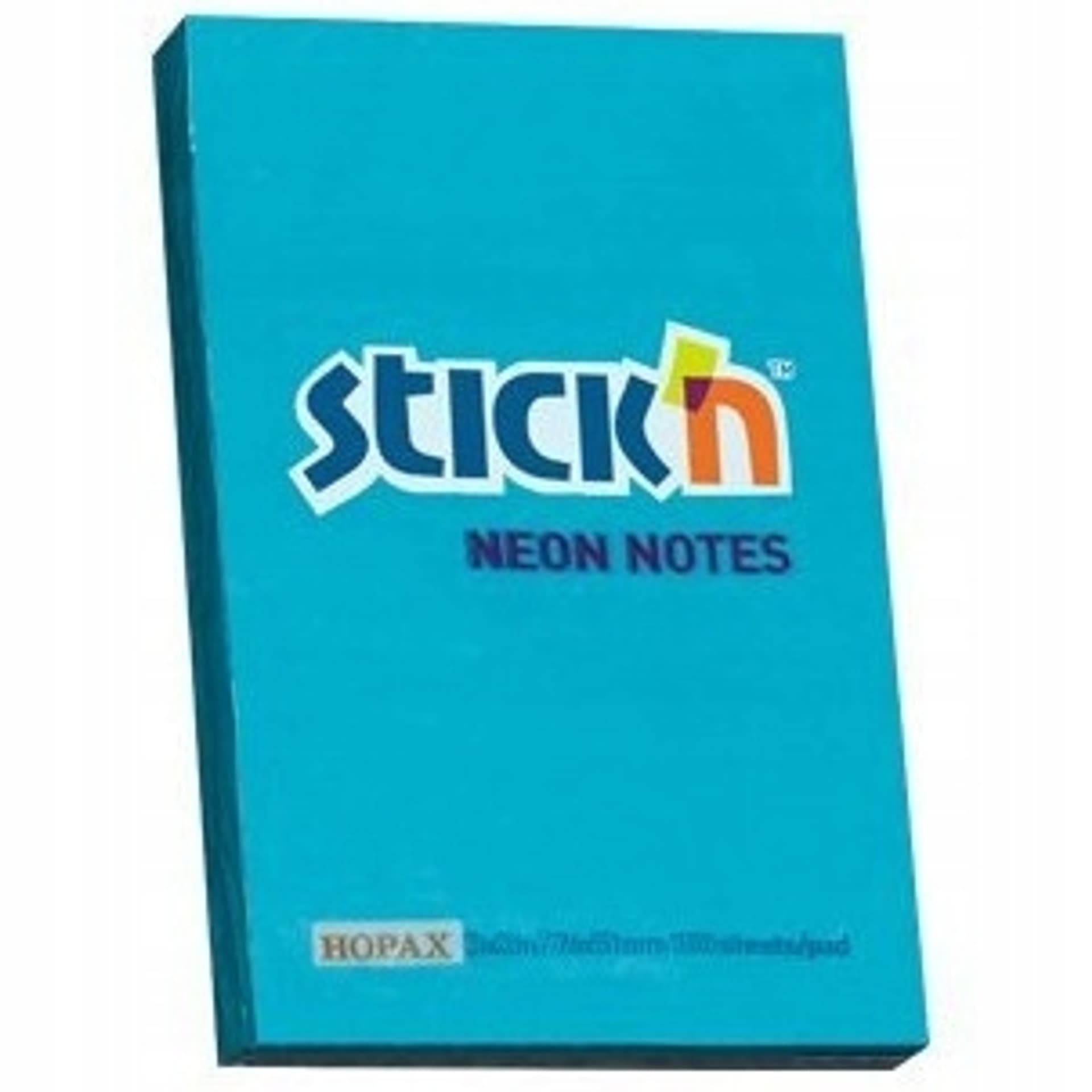 

Bloczek STICK"N 76x51mm niebieski neon 100k 21207 STICK"N