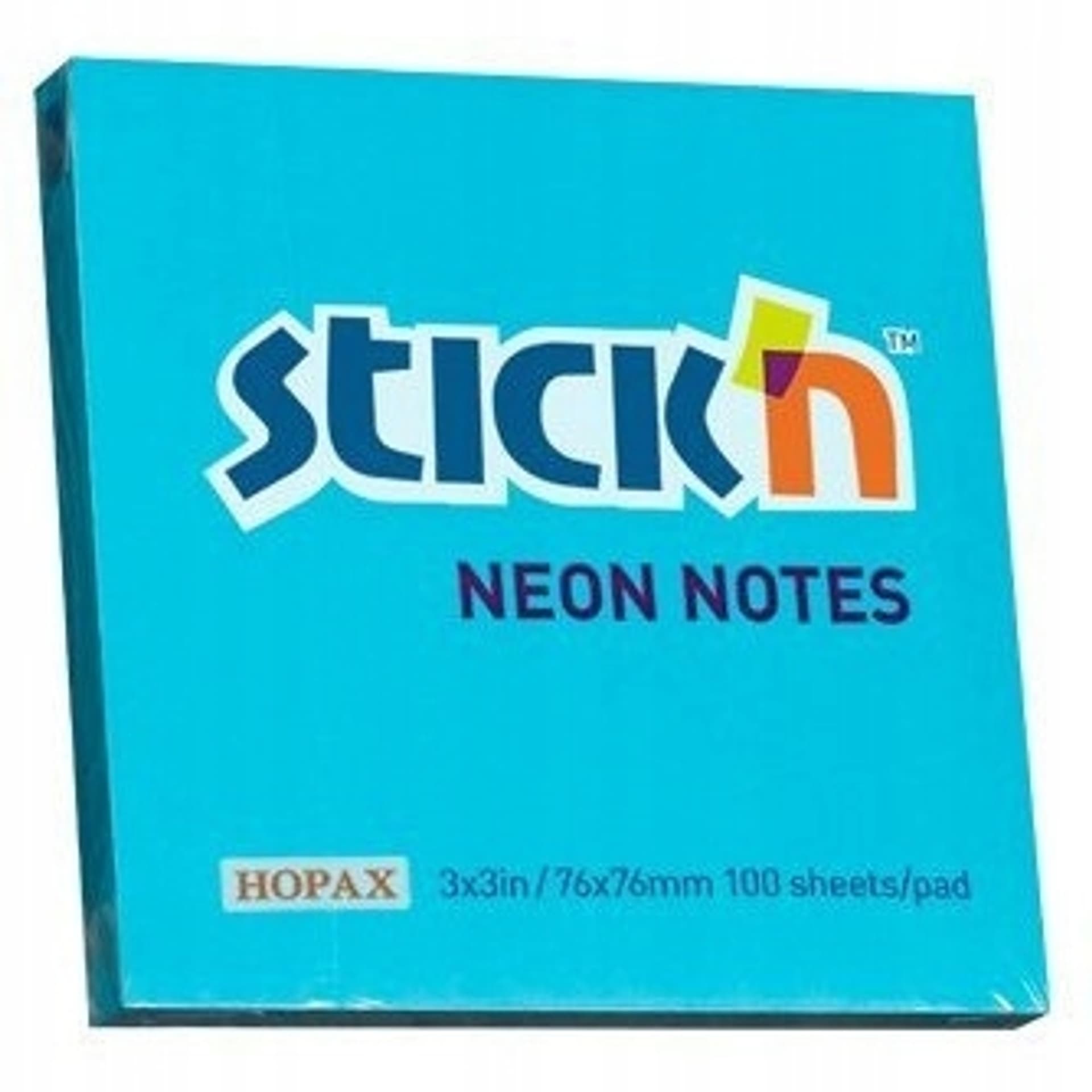 

Bloczek STICK'N 76x76mm niebieski neonowy 100k 21209 STICK'N