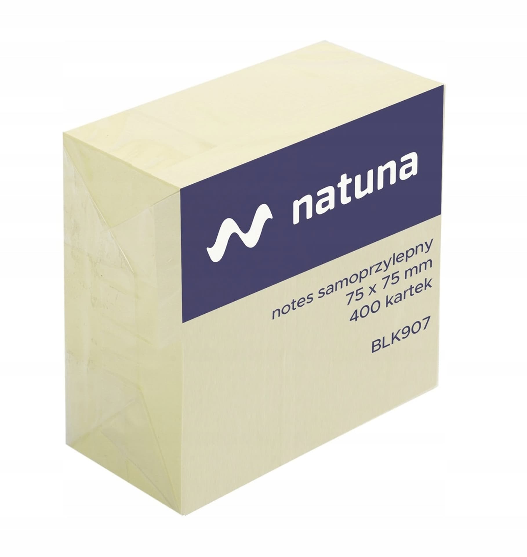 

Bloczek samoprzylepny NATUNA 75x75mm 400 kartek żółty (NSKZ/D)