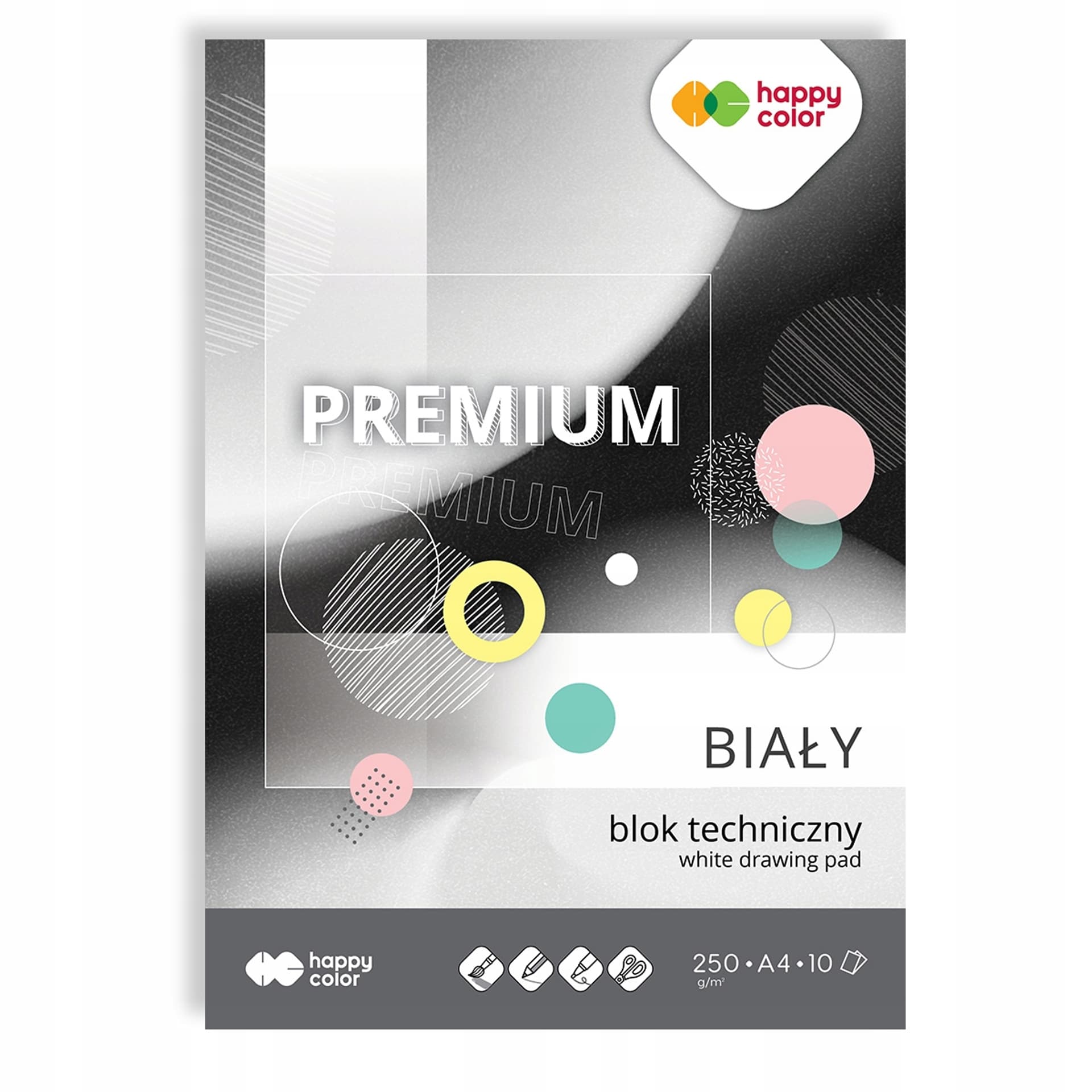 

Blok techniczny A4 10k 250g biały PREMIUM HA 3725 2030-0 HAPPY COLOR