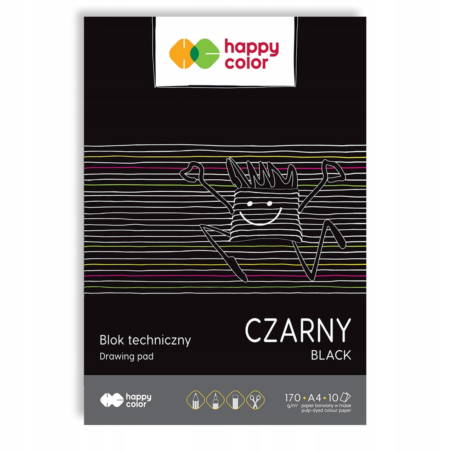 

Blok techniczny A4 10k 170g czarny HA 3717 2030-9 HAPPY COLOR