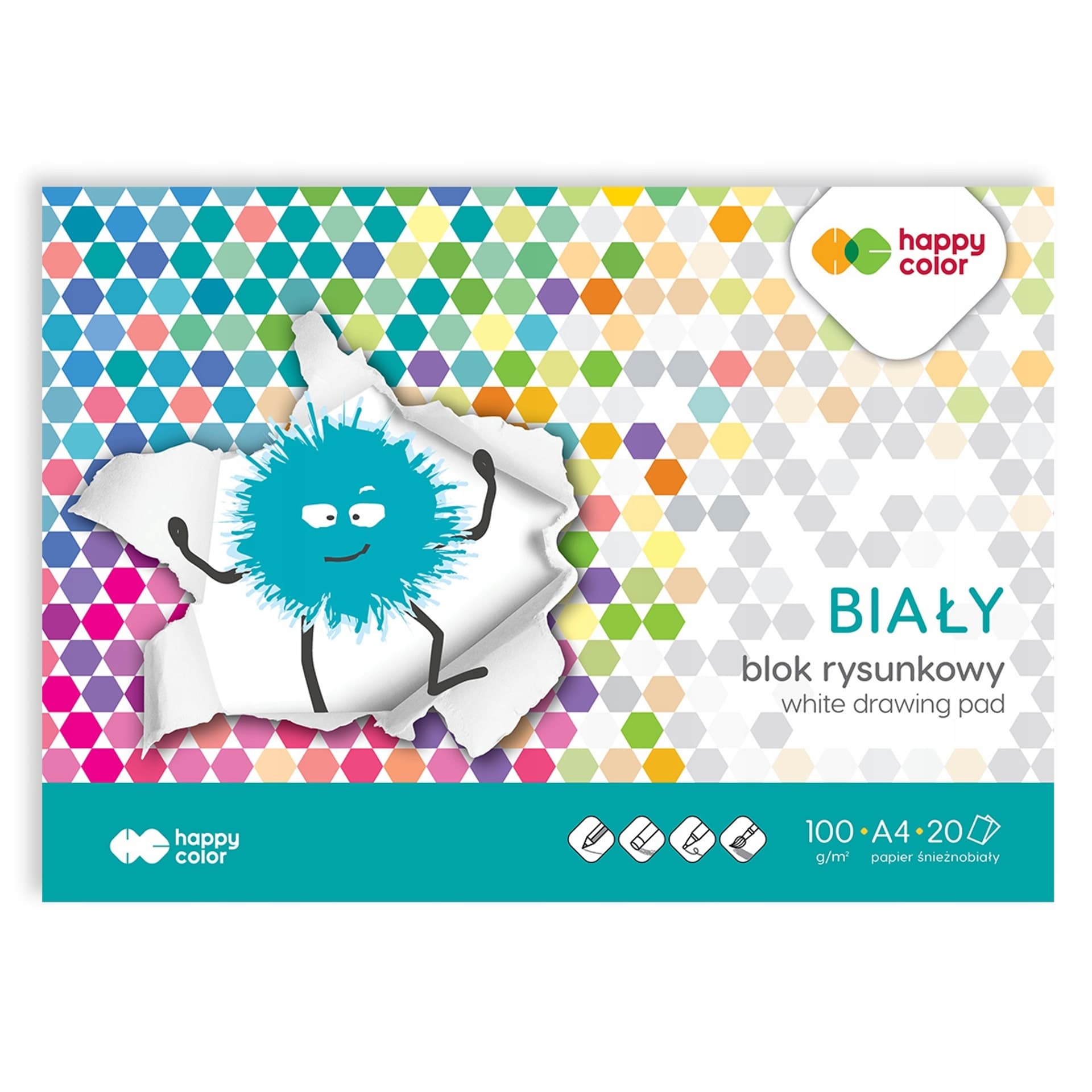 

Blok rysunkowy A4 100g biały HA 3710 2 030-0 HAPPY COLOR