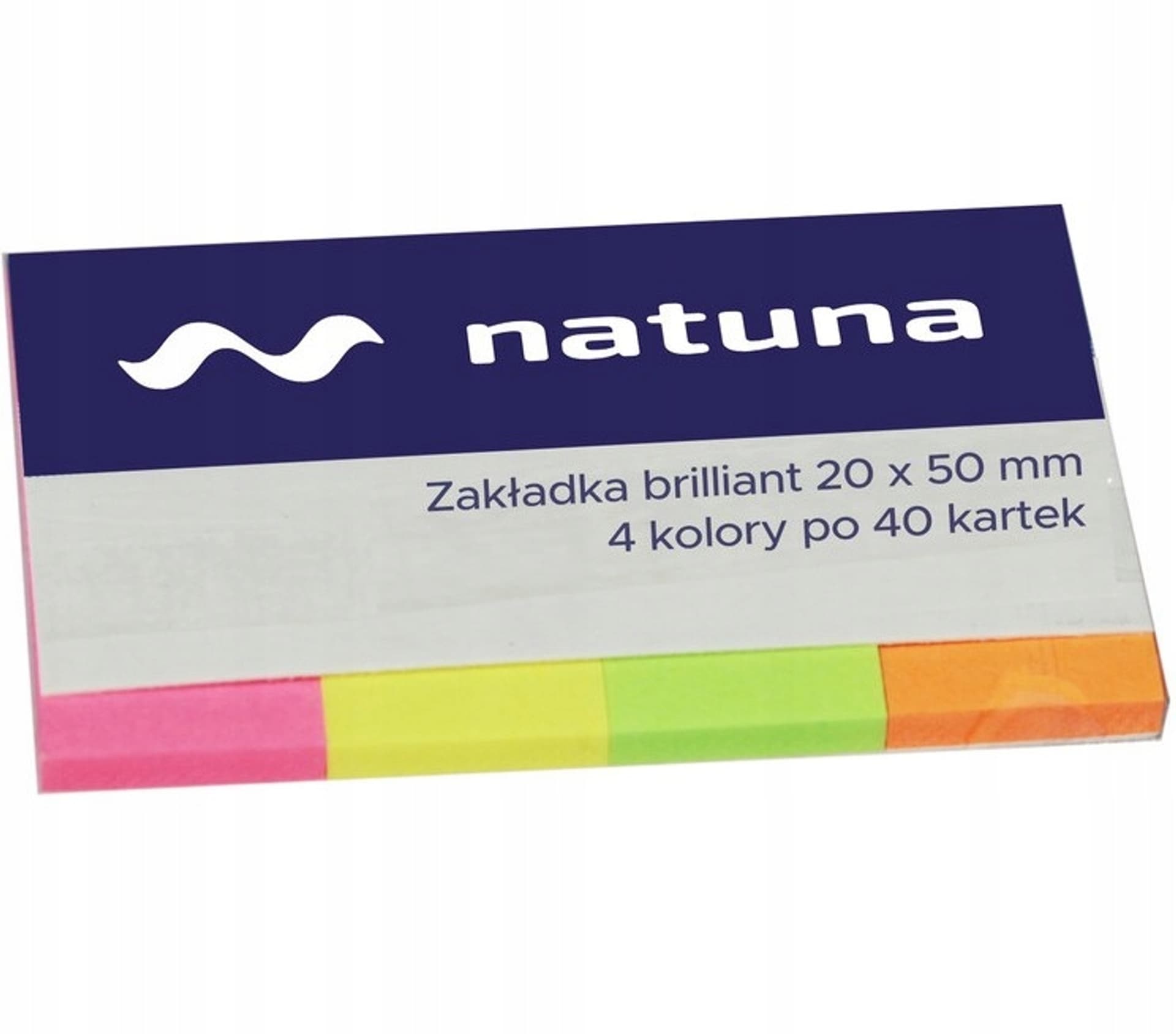 

Zakładka indeksująca NATUNA 20x50 4x40kartek brilliant (NSP20/50/D