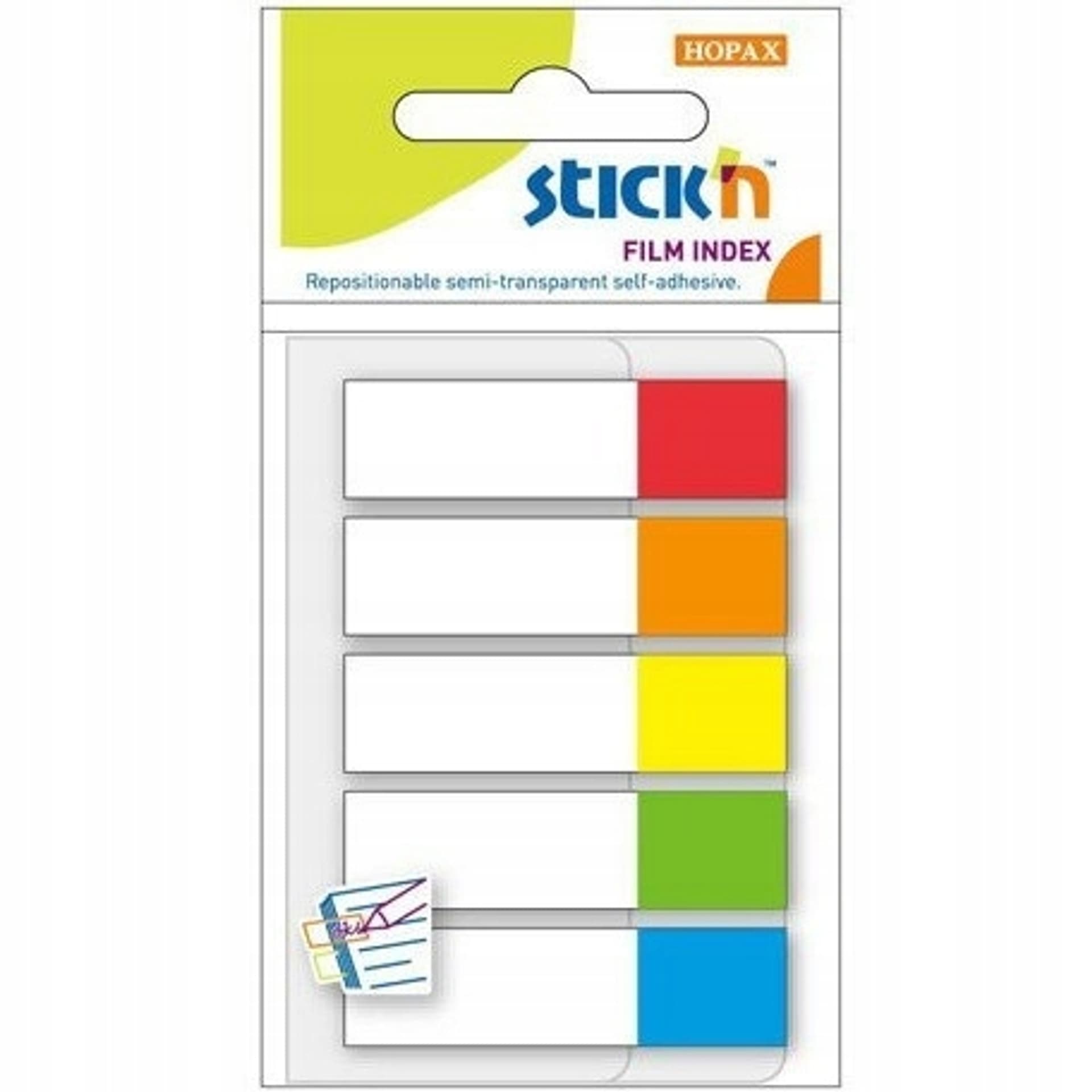 

Zakładki indeksujące 45x12mm mix 5 kolorów neon 21465 STICK`N