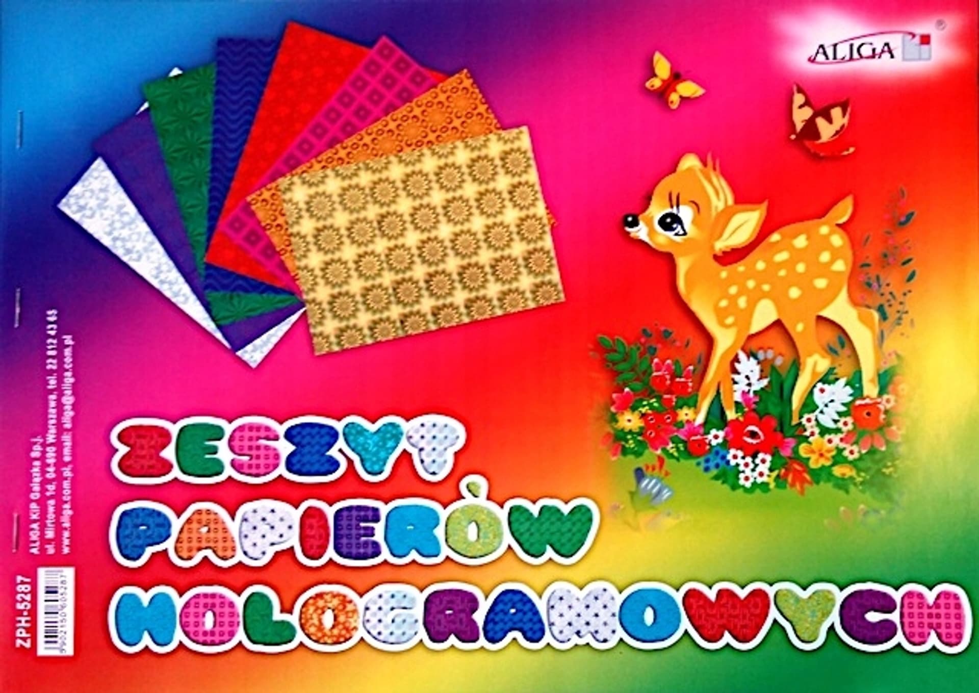 

Zeszyt papierów holograficznych B4 ZPH-5287 ALIGA