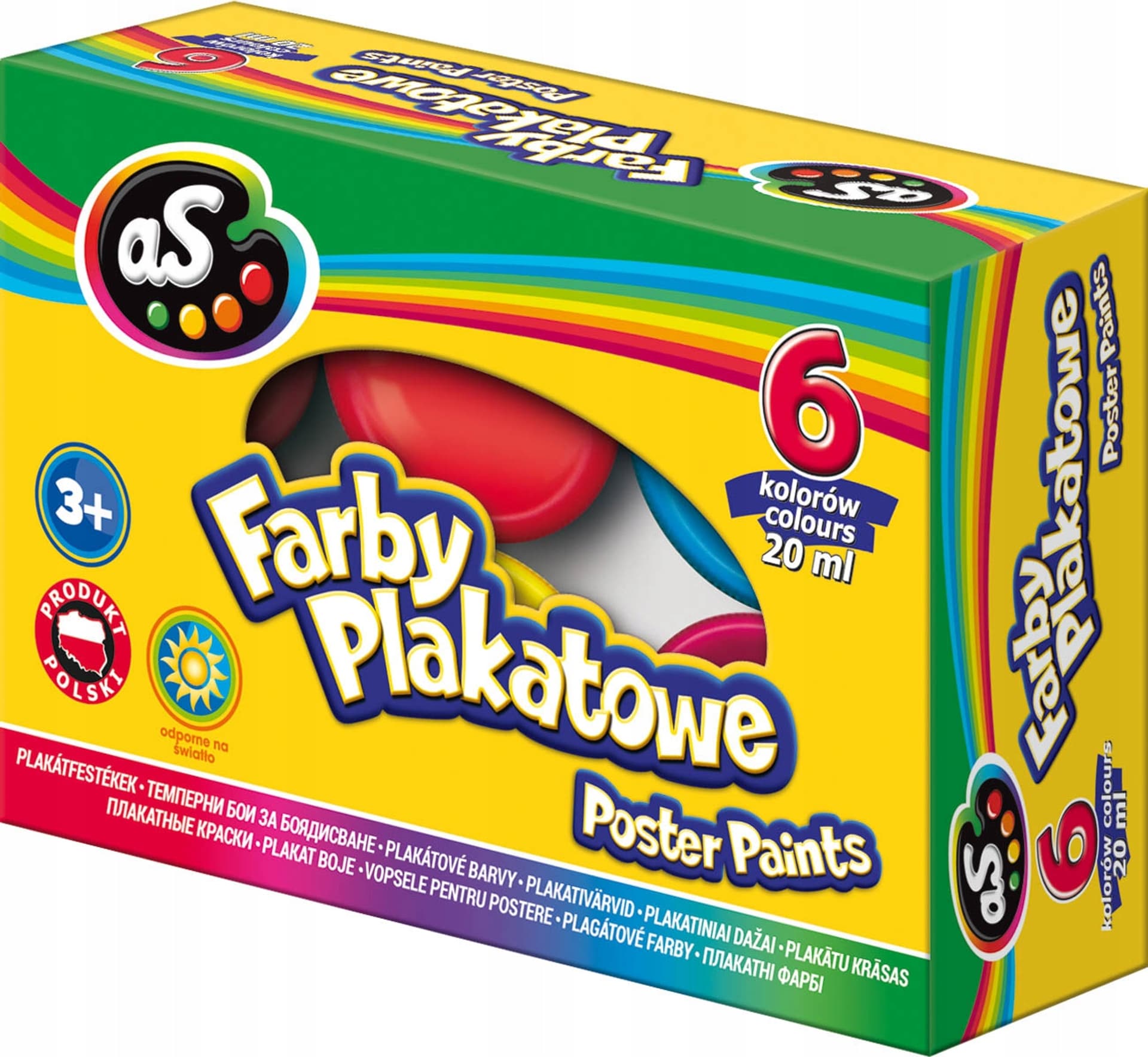 

Farby plakatowe 6 kolorów 20ml `AS` 301219001 ASTRA