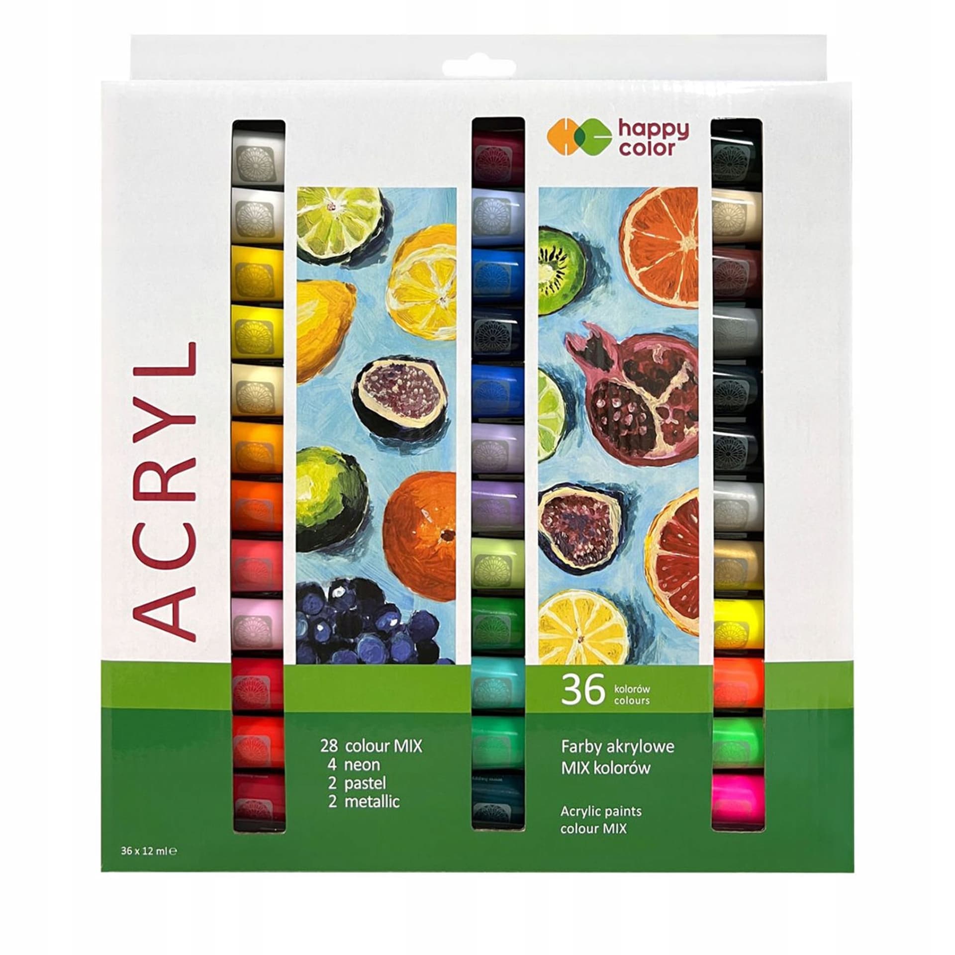 

Farba akrylowa 36 kol. x 12 ml HAPPY COLOR HA 7370 0012-K36