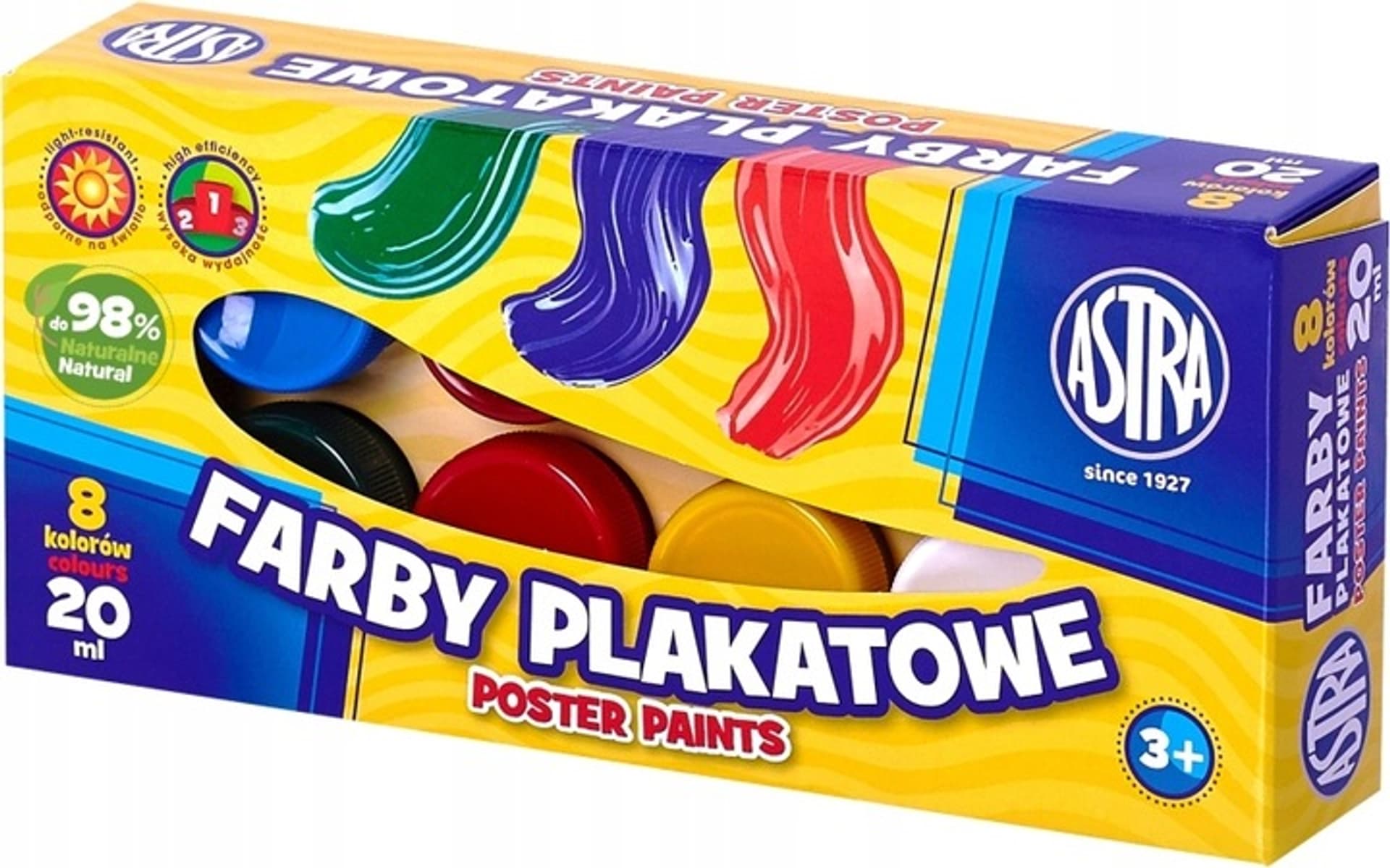 

Farby plakatowe 8 kolorów 20ml 83112903 ASTRA
