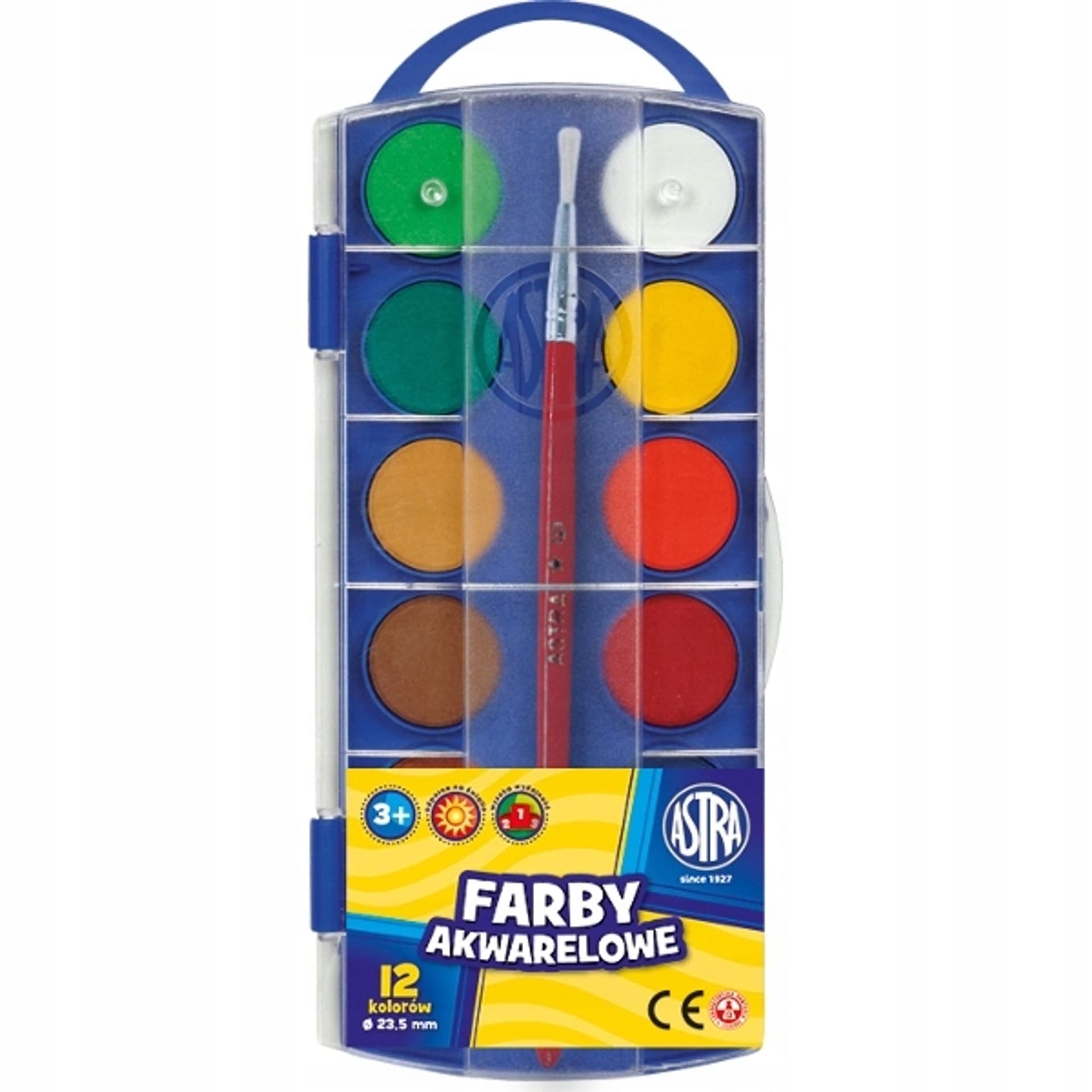 

Farby akwarelowe 12 kolorów 23.5 z pędzelkiem 832169050 ASTRA