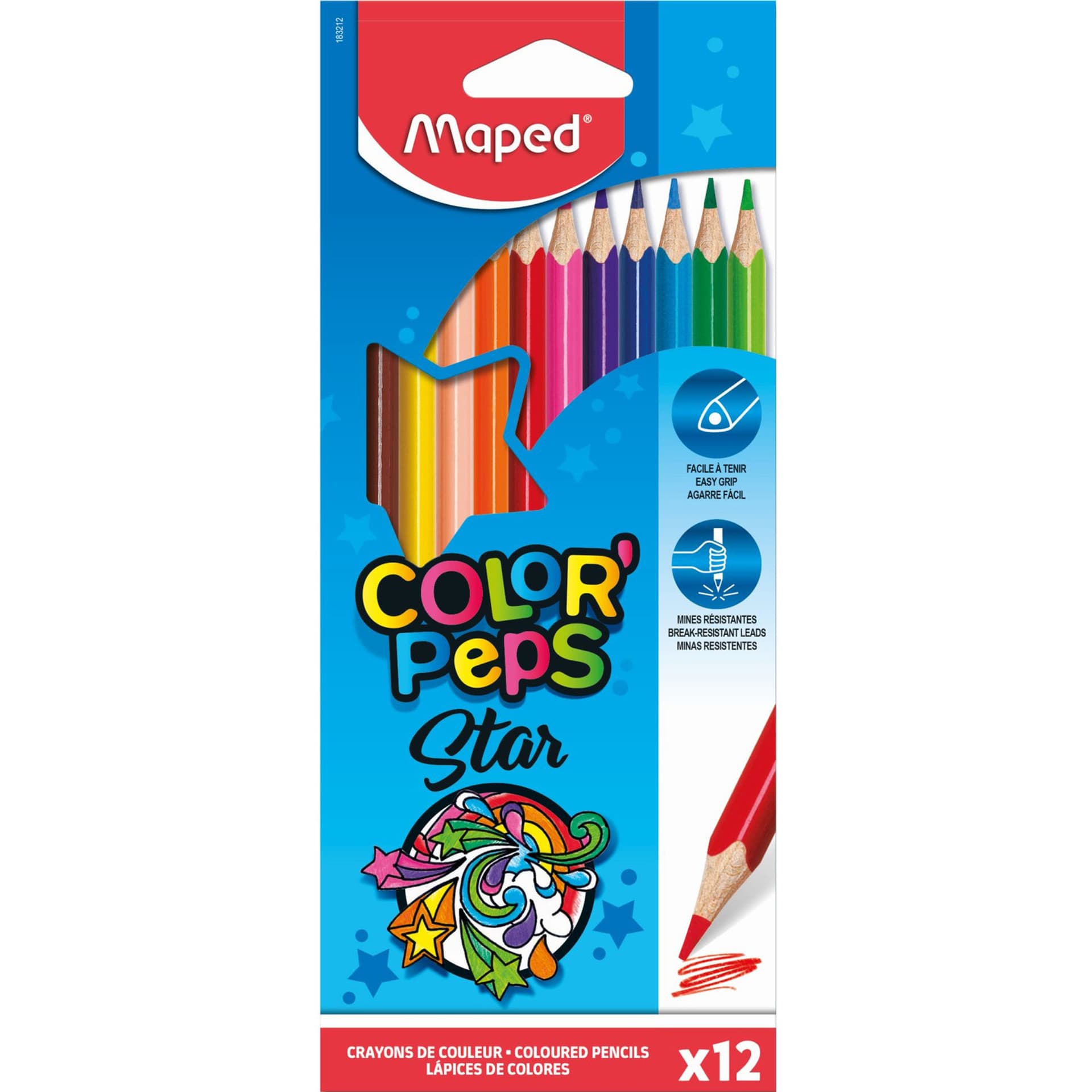 

Kredki trójkątne MAPED COLORPEPS 12kolorów 183212