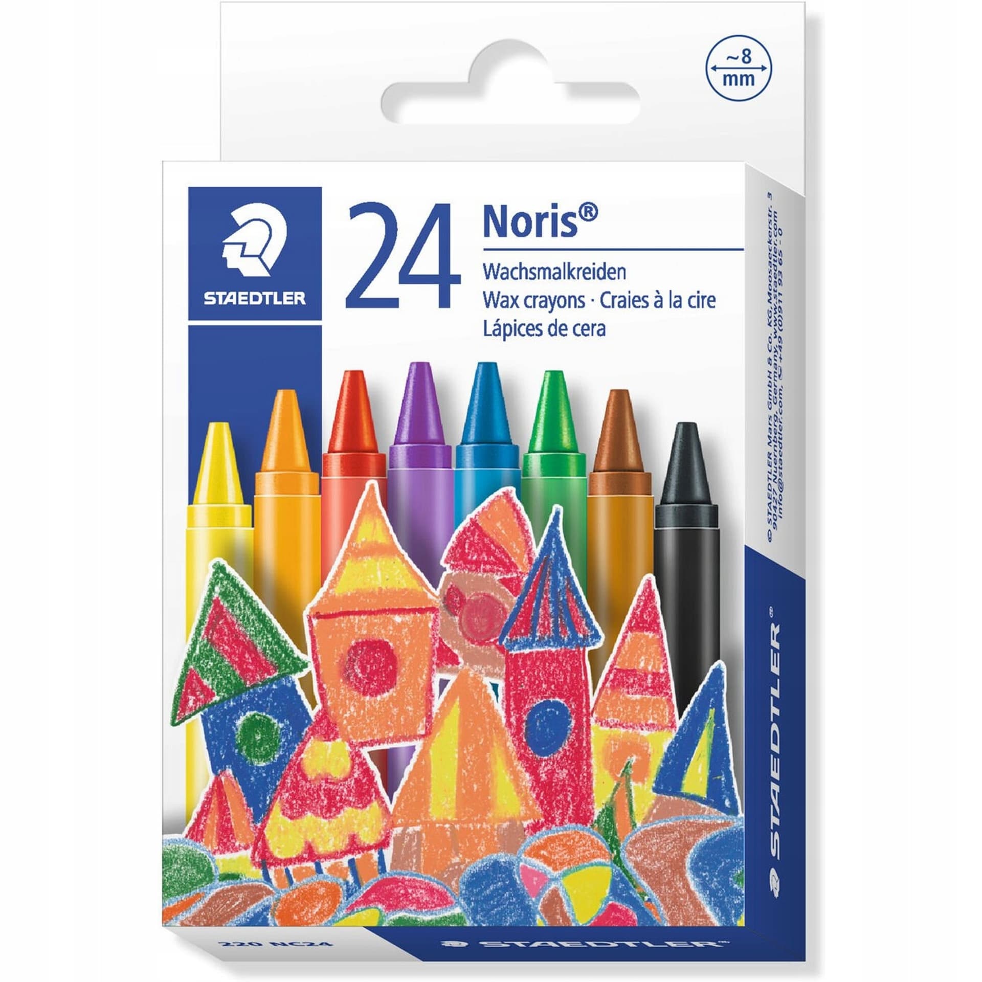 

Kredki woskowe 24 kolory NORIS 220 NC24 STAEDTLER