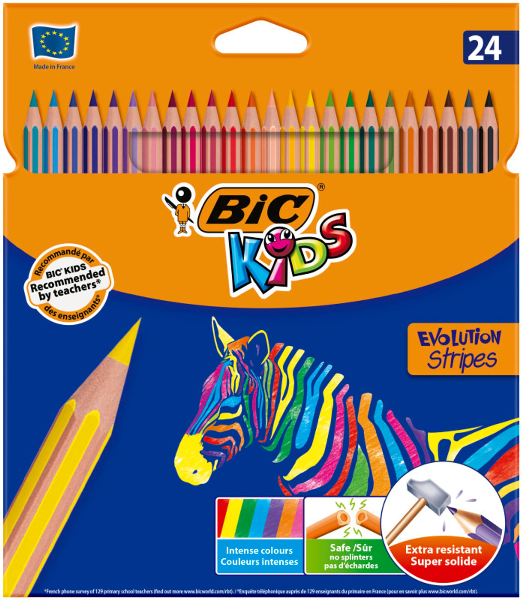 

Kredki Eco Evolution 24kolory STRIPES 9505251 BIC