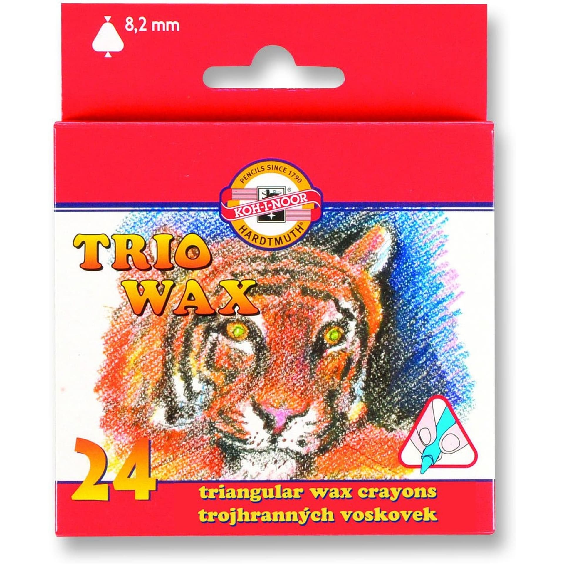 

Kredki TRIO WAX 24 kolory 8,2 mm 8274/1 KOH-I-NOOR