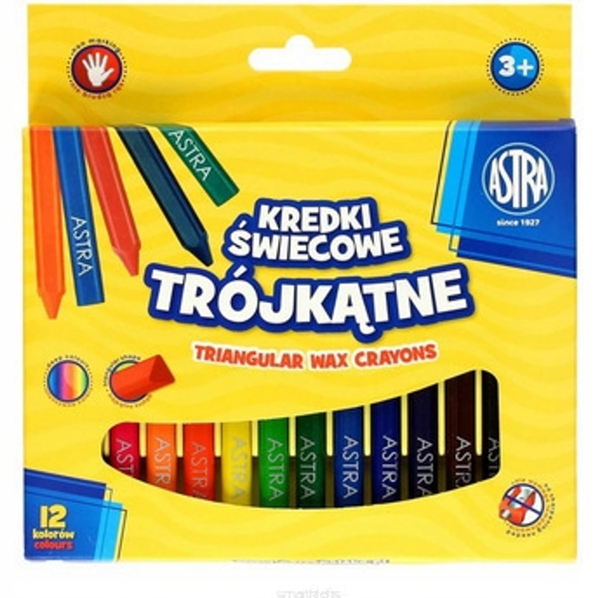 

Kredki świecowe trójkątne 12 kolorów 316118001 ASTRA