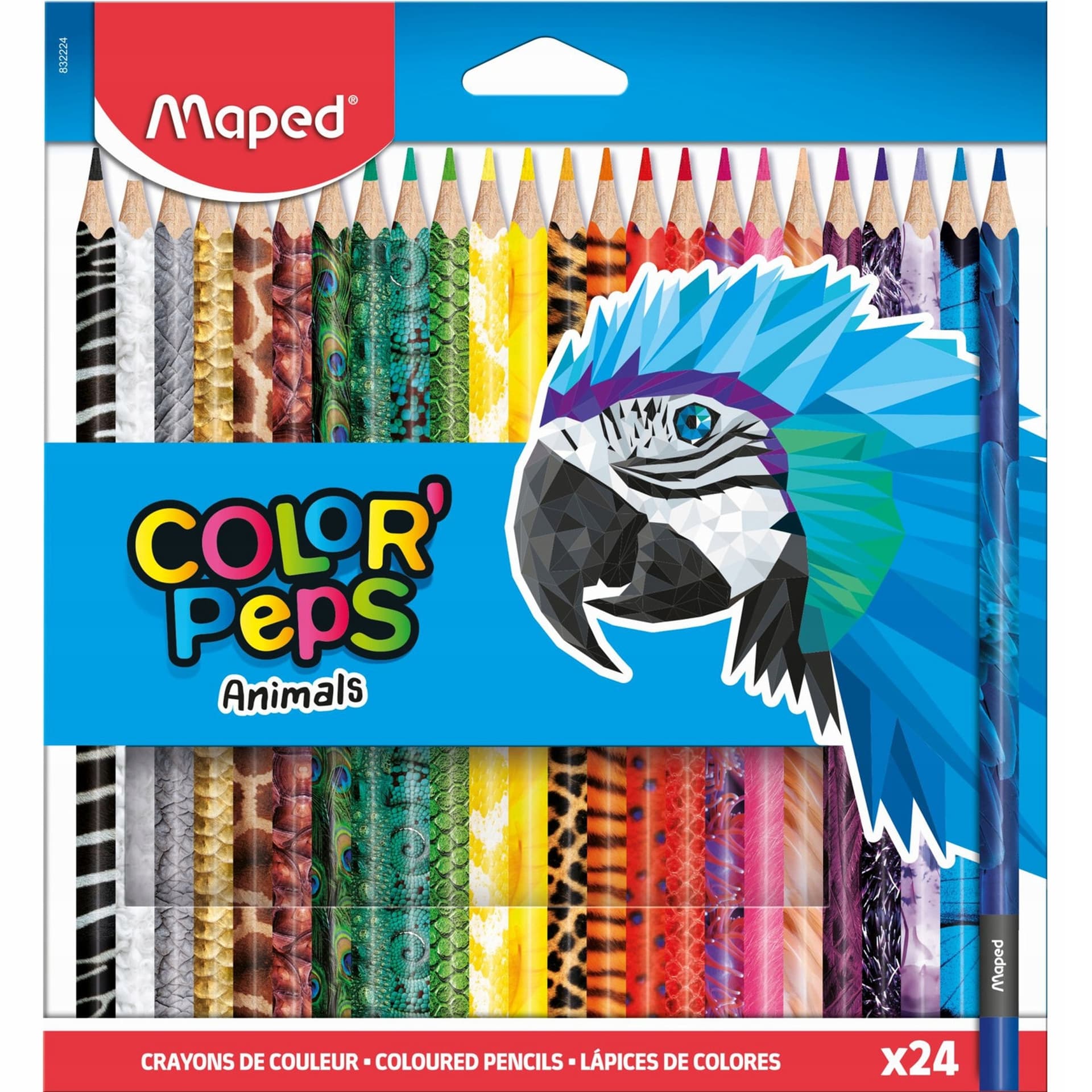 

Kredki Color Peps Animals trójkątne 24 szt pud. z zaw. 832224 MAPED