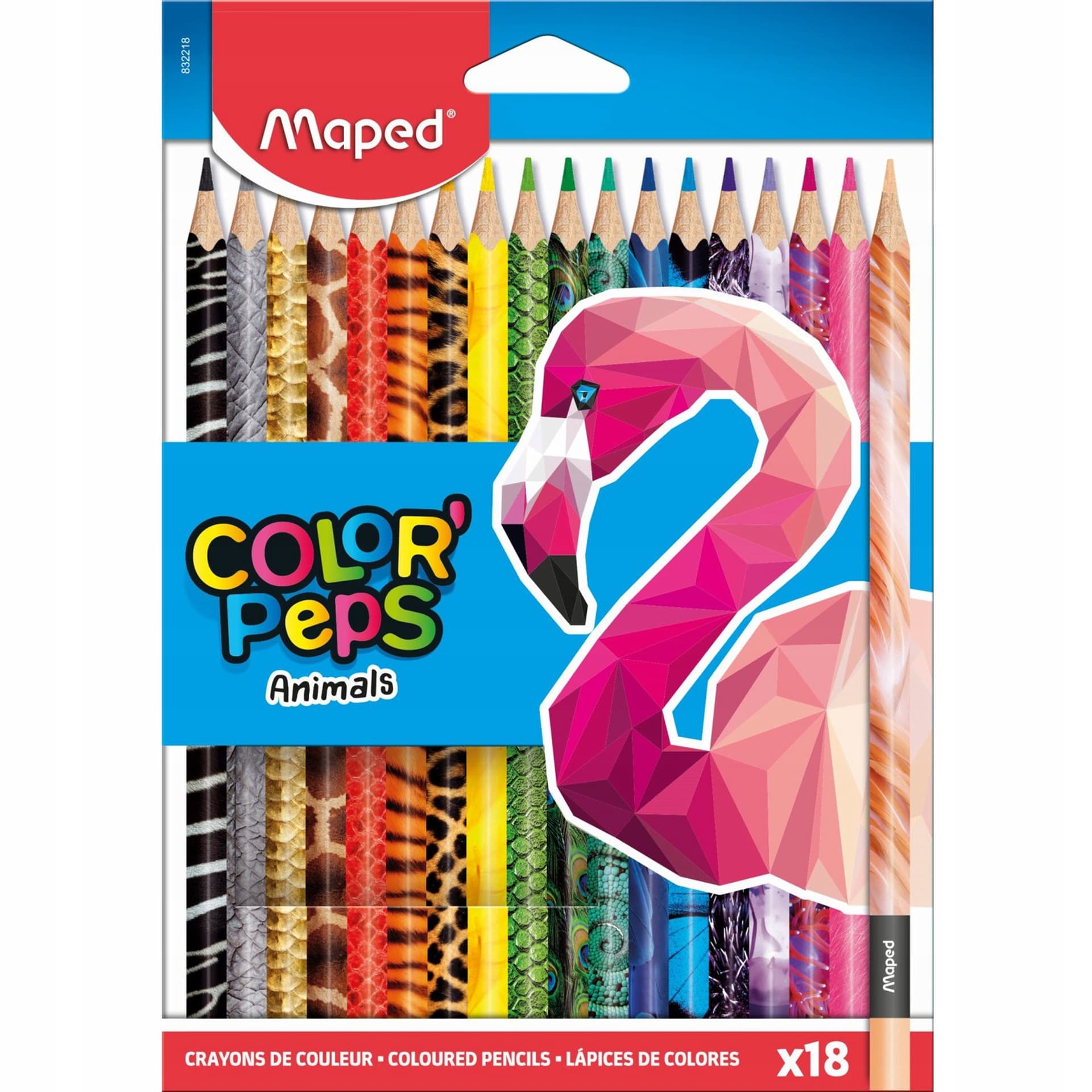 

Kredki Colorpeps animals trójkątne 18 szt pud. z zaw. 832218 MAPED