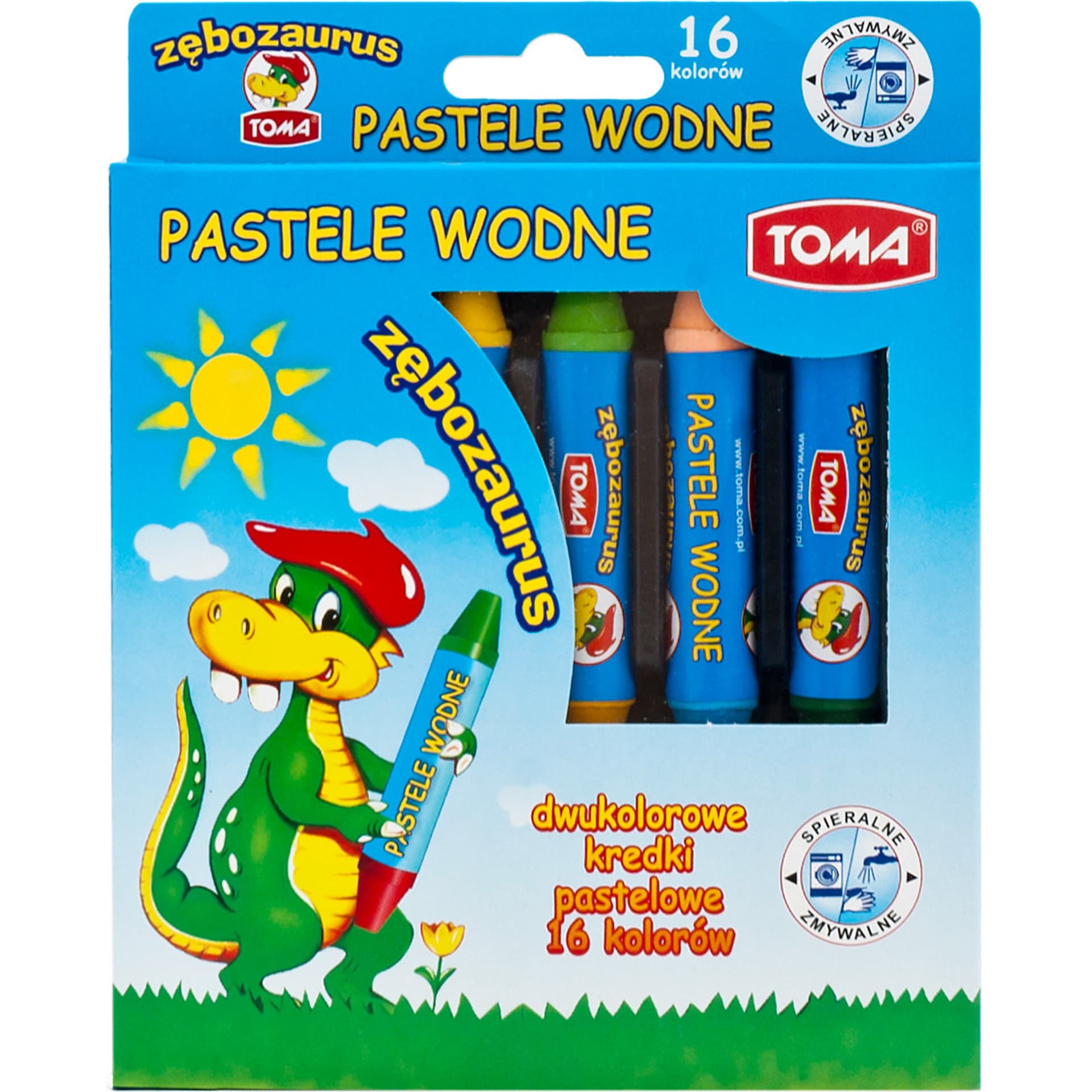 

Kredki pastele wodne dwustronne Zębozaurus TO-587