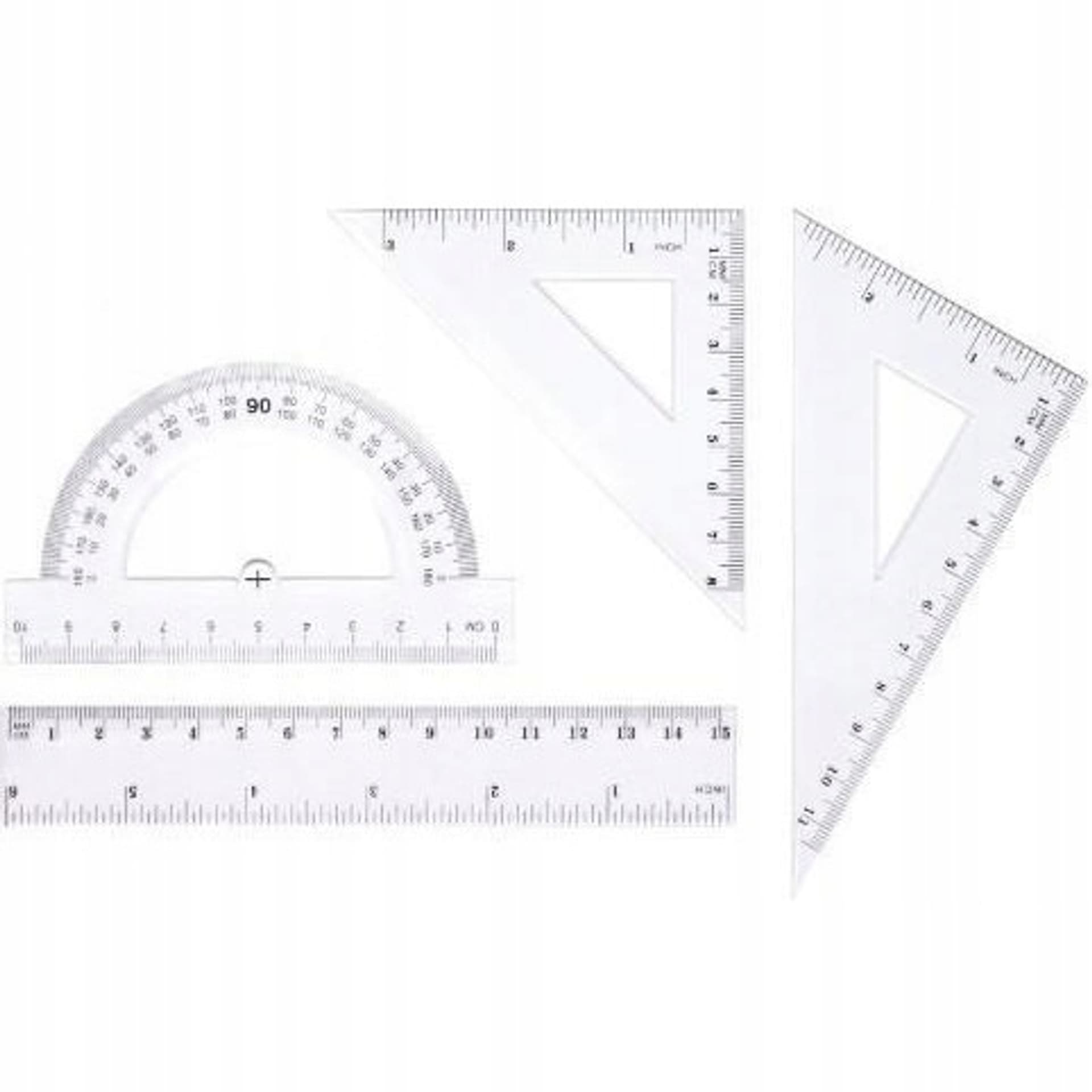 

Zestaw geometryczny linijką 15cm BL001-AK TETIS