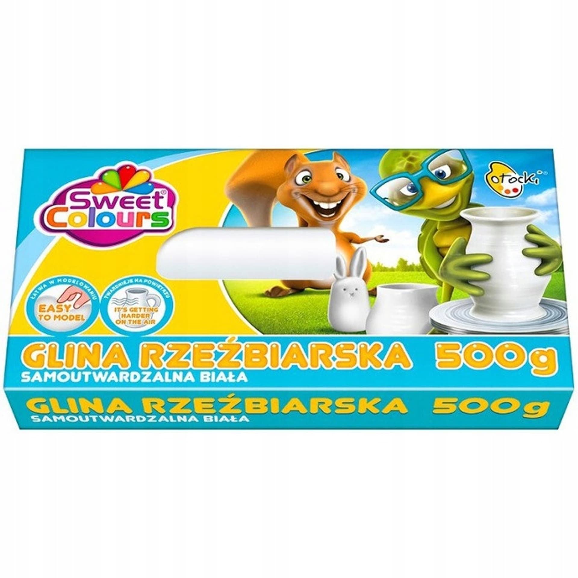

Glina rzeźbiarska samoutwardzalna biała 500g Sweet Colours OTOCKI