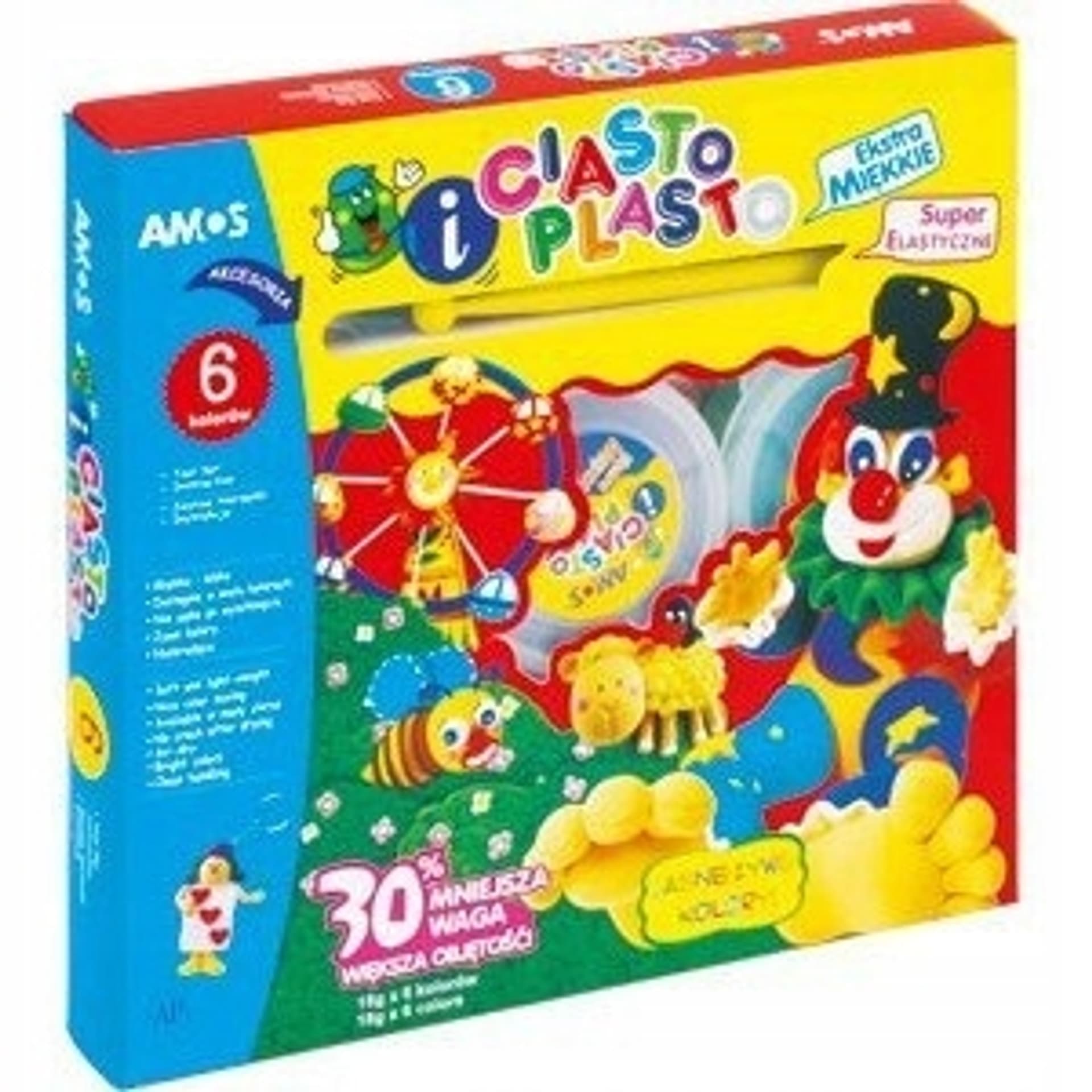 

CiastoPlasto AMOS IC6PT - 6 kolorów+akcesoria 170-1023
