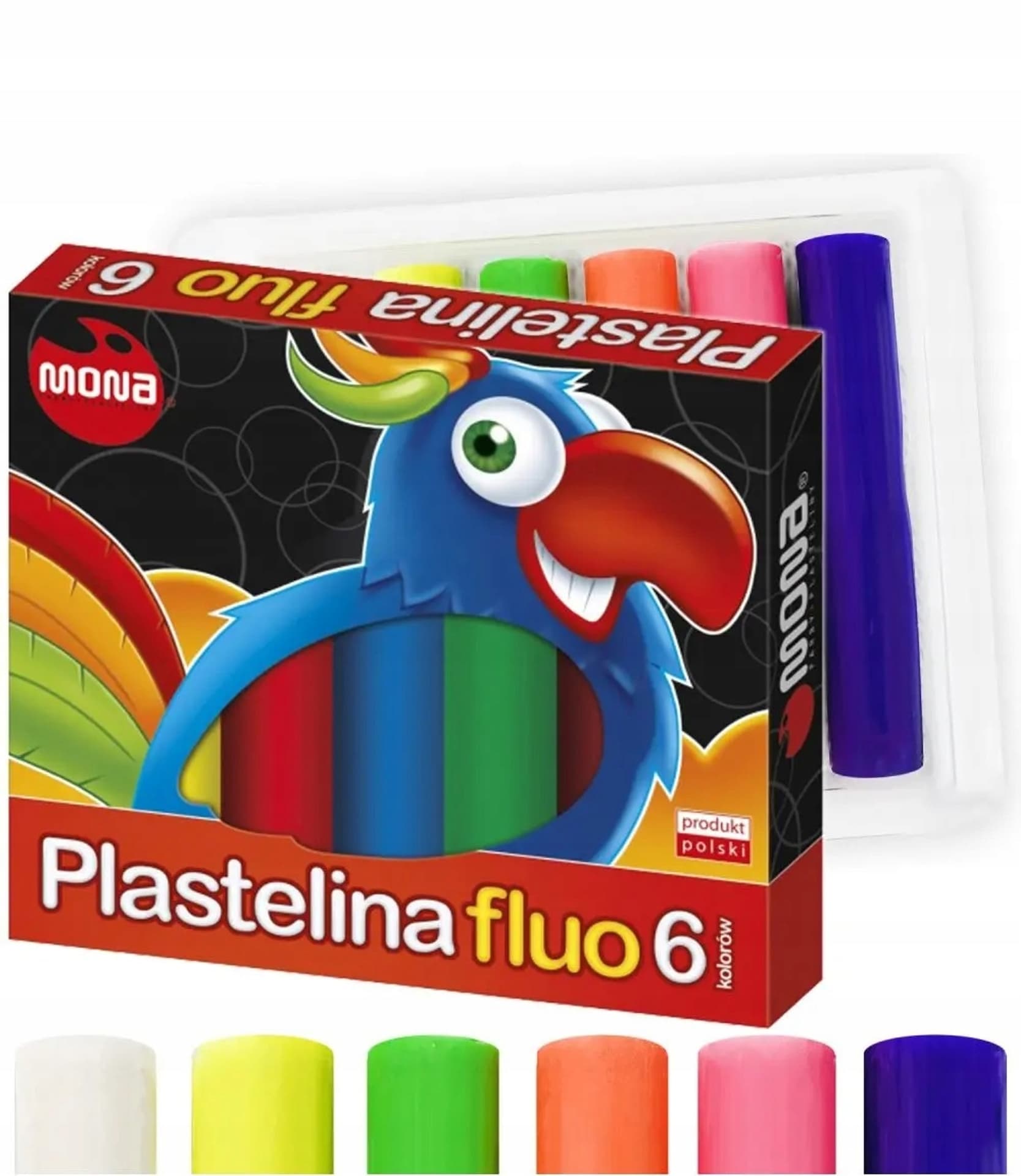 

Plastelina fluorescencyjna MONA 6 kolorów St.Majewski