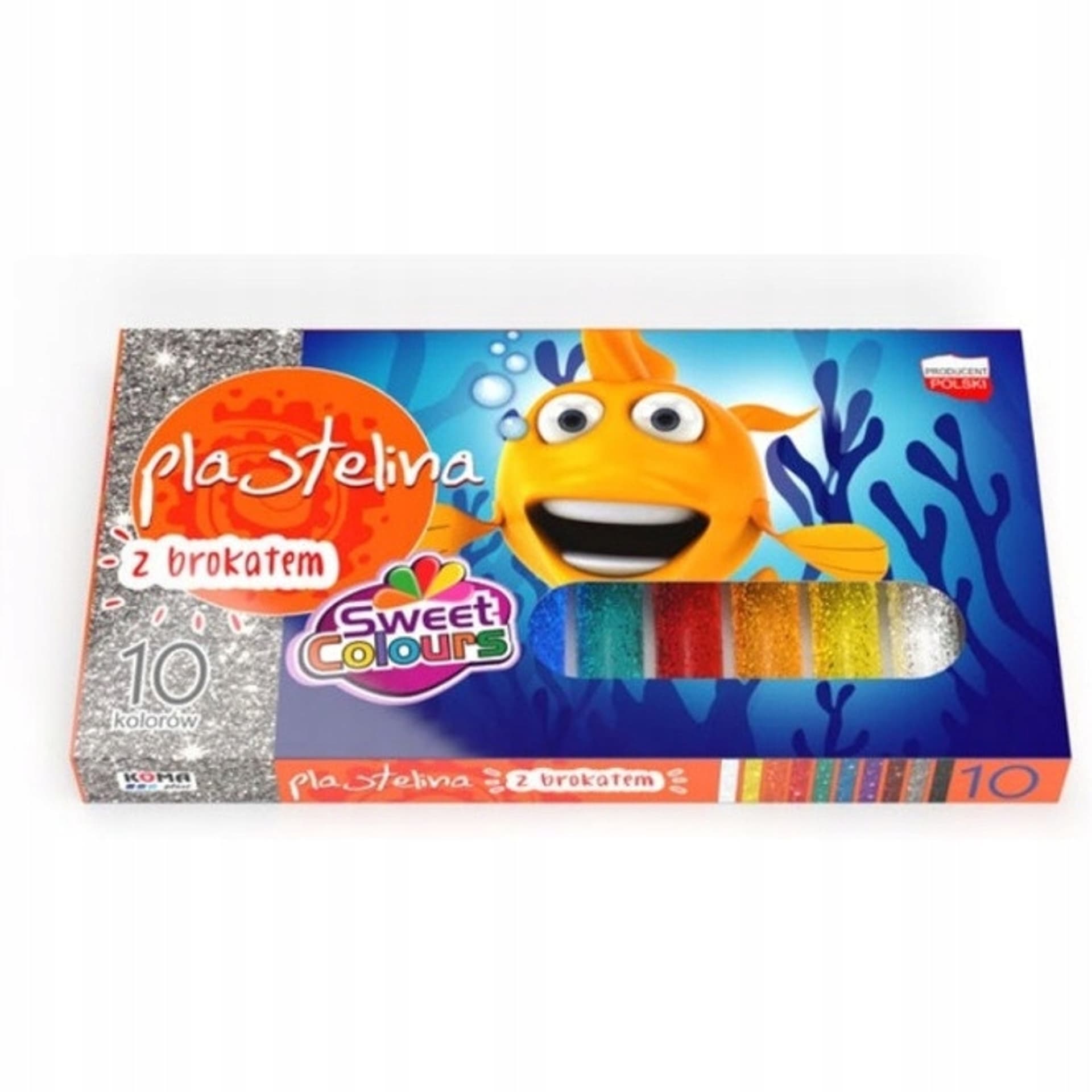 

Plastelina z brokatem 10 kolorów Sweet Colours KOMA-PLAST