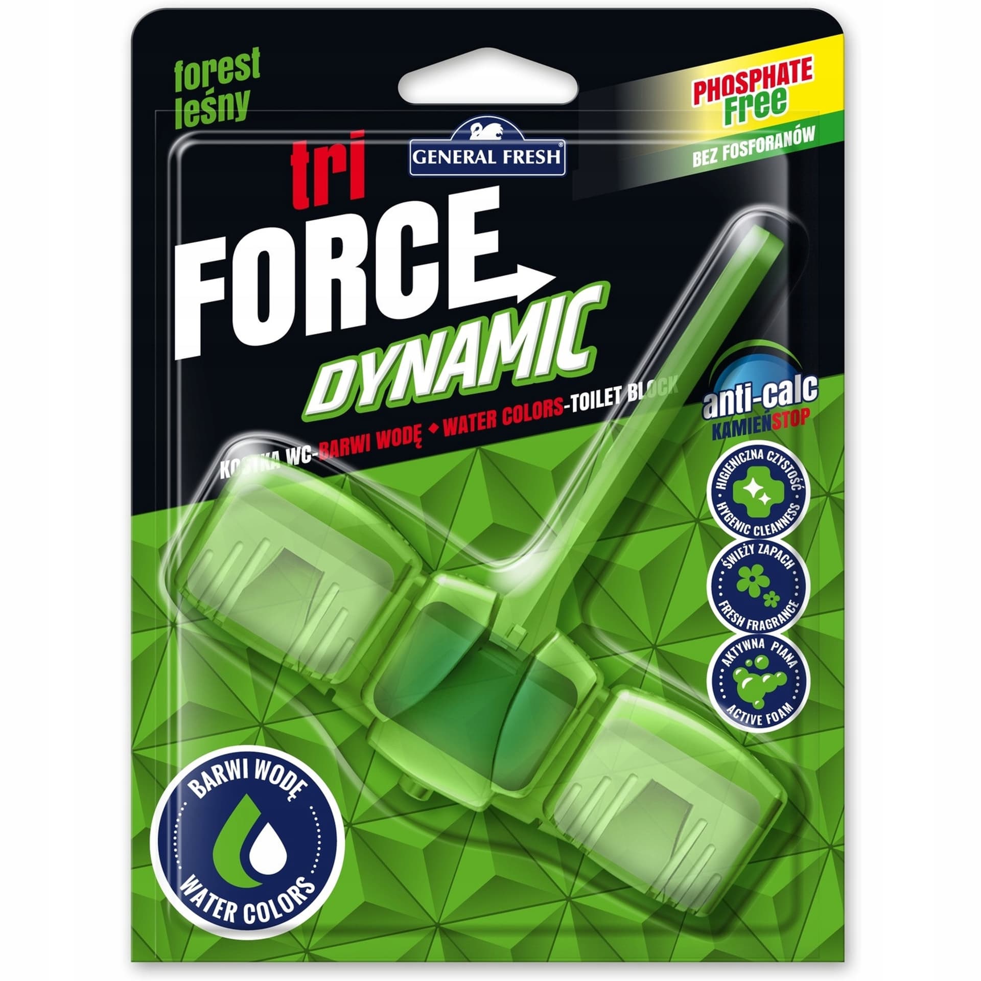 

Zawieszka do WC TRI FORCE barwiąca 45g las GENERAL FRESH