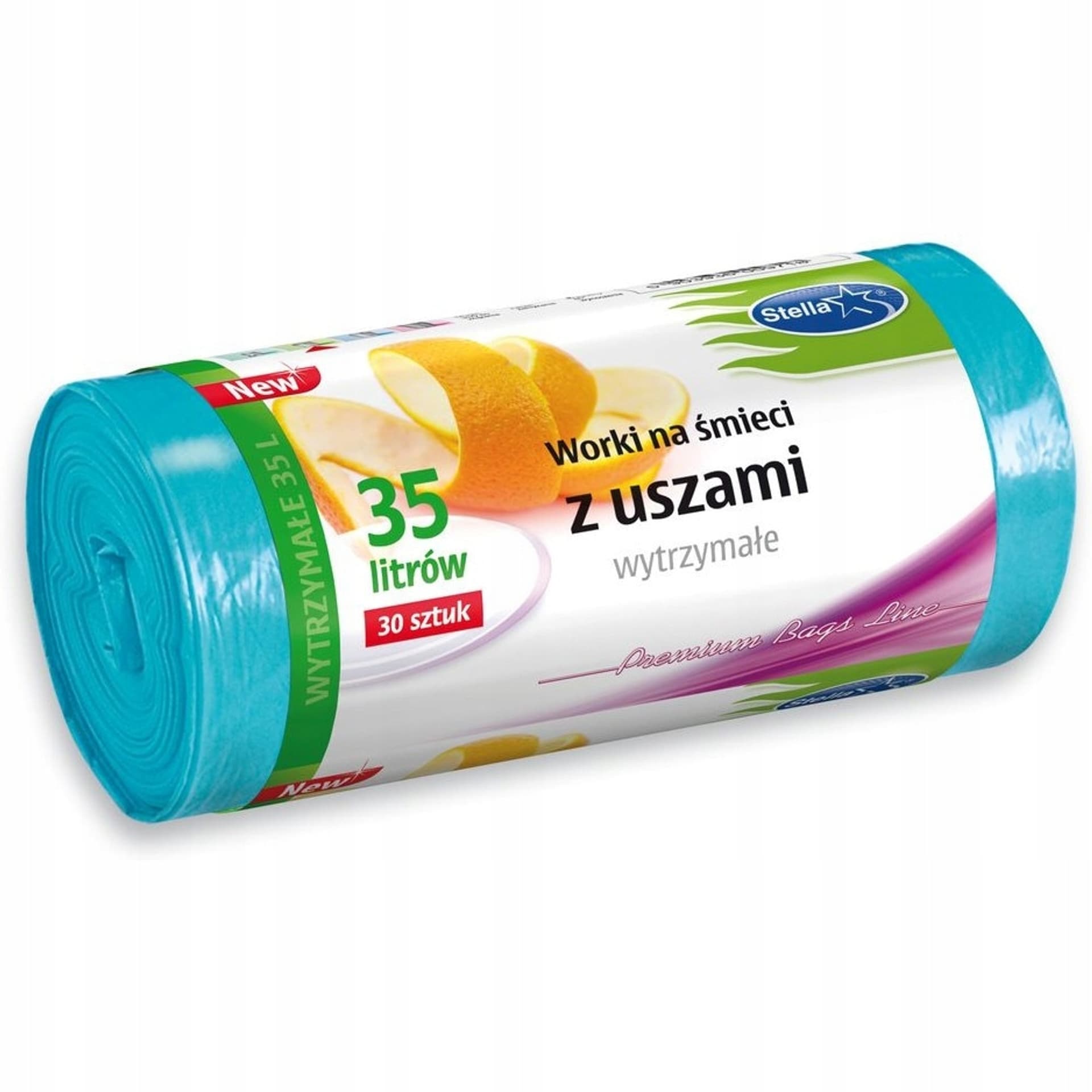 

Worki na śmieci z uszami wytrzymałe 35L 30szt. niebieskie (HD-LD) STELLA ST1-WNS-9718V1, Hd-ld) stella st1-wns-9718v