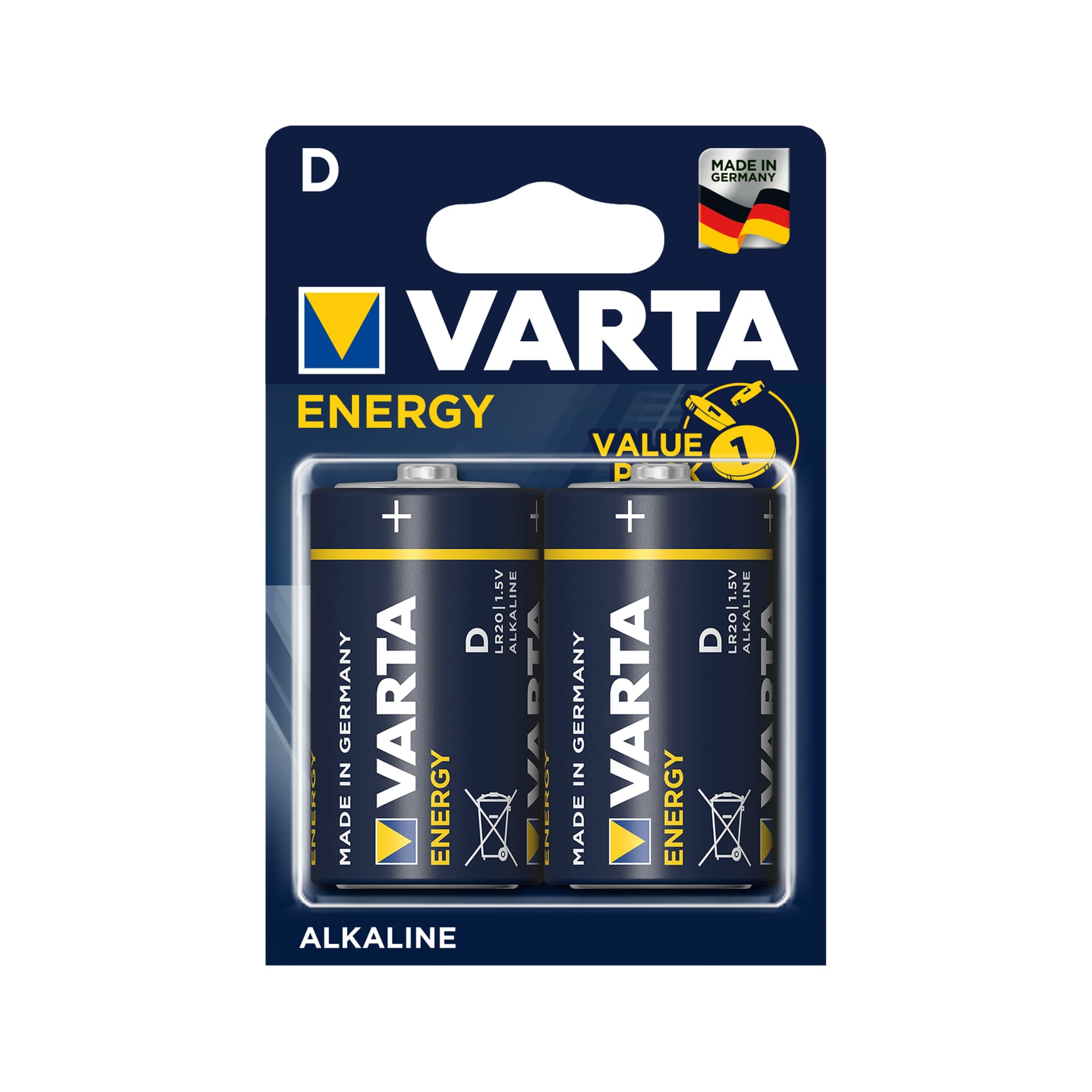 

2x Bateria R-20 LR20 D 1,5V alkaliczna Varta Energy
