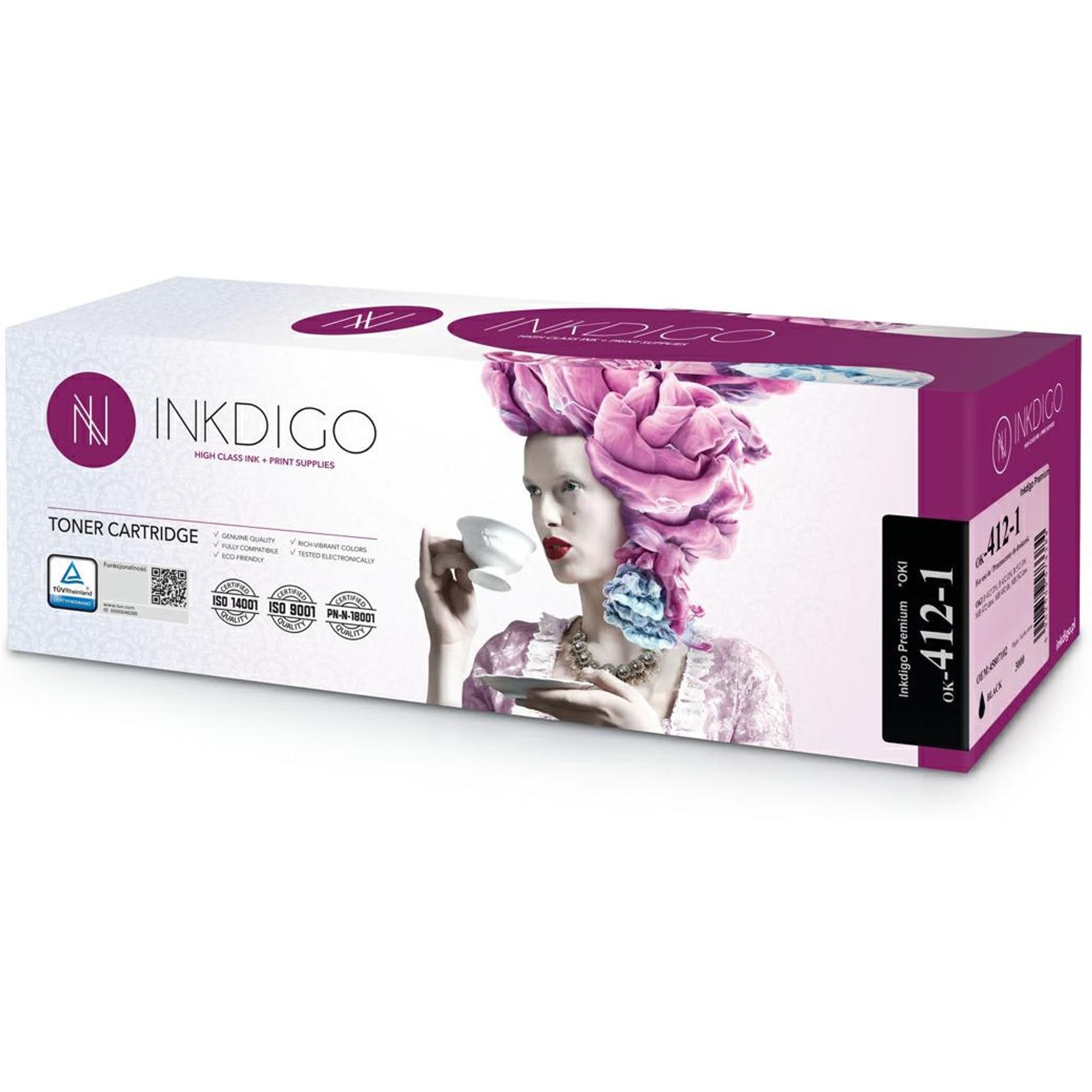 

Toner INKDIGO (OK-412-1) czarny 3000str zamiennik OKI (45807102)