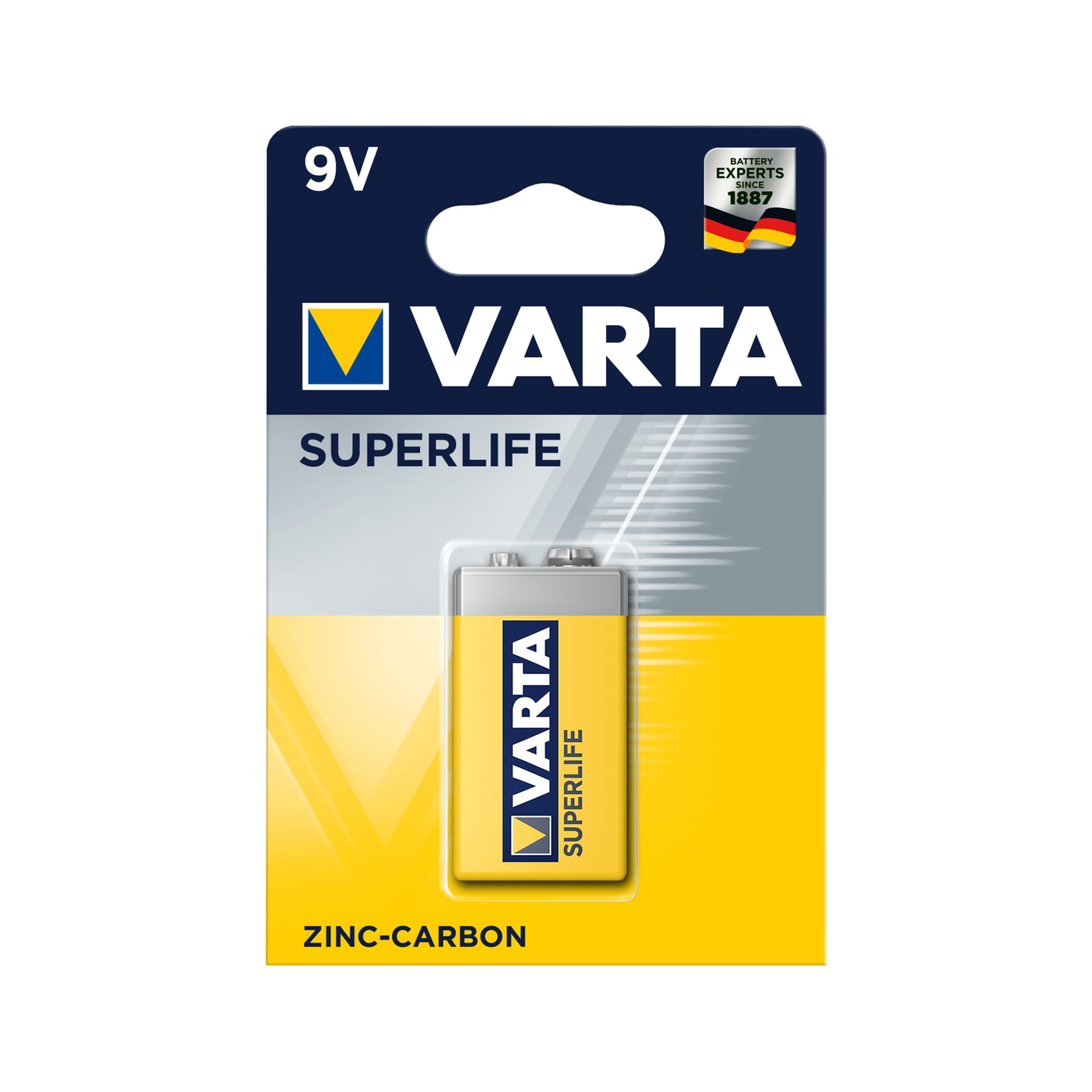 

Bateria cynkowo-węglowe VARTA Superlife 9V 6F22 (Zn-C; x 1)