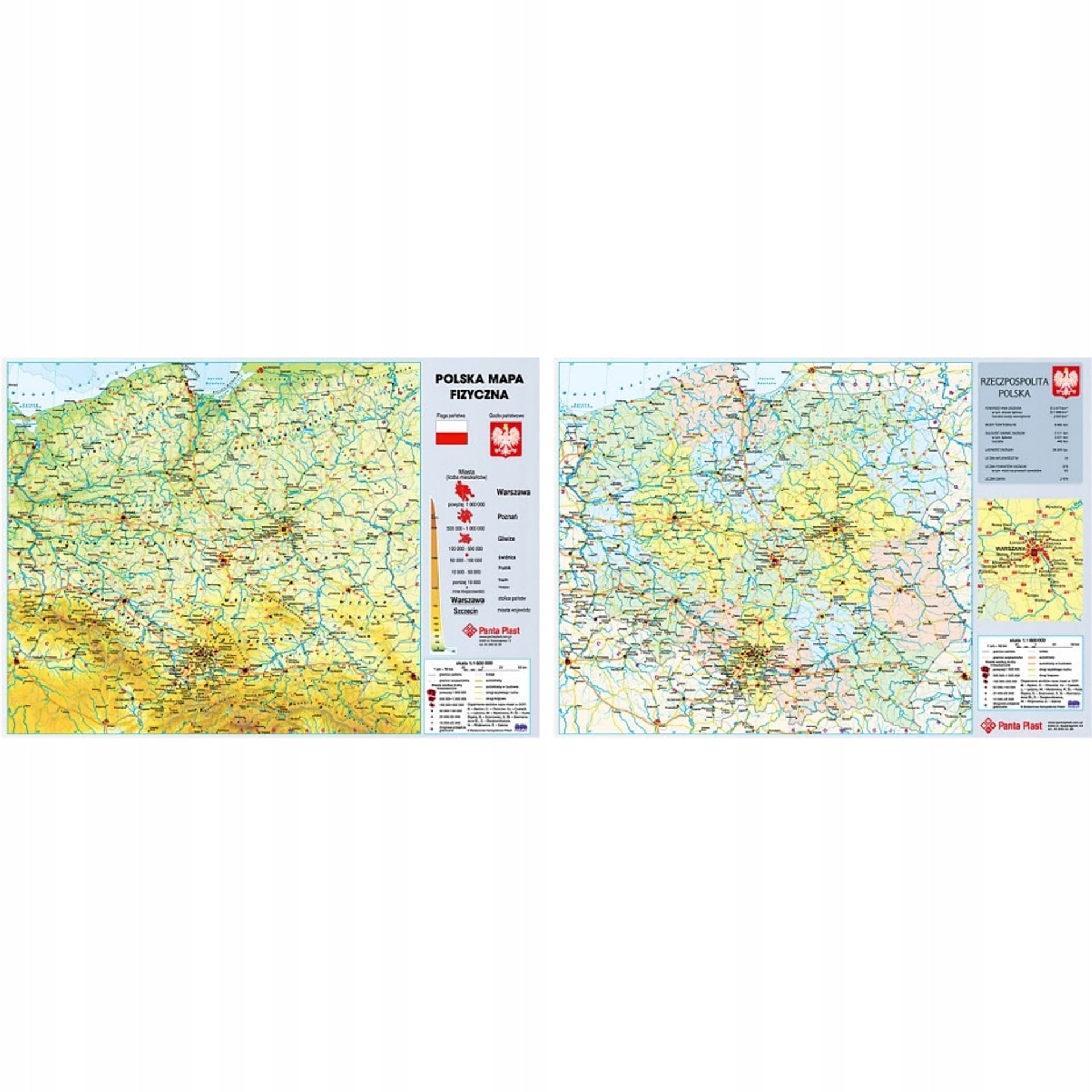 

Podkład dwustronny MAPA POLSKI 59x41.7cm 0318-0049-99 P PANTA PLAST