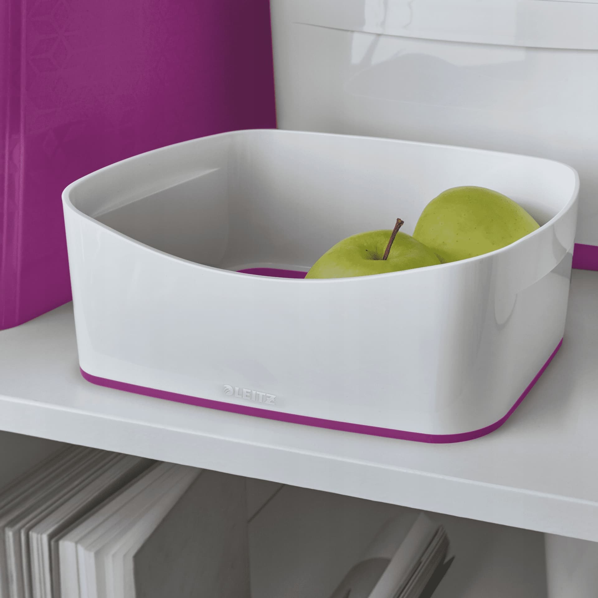 

Pojemnik bez pokrywki MyBox, biało-fioletowy 52571062