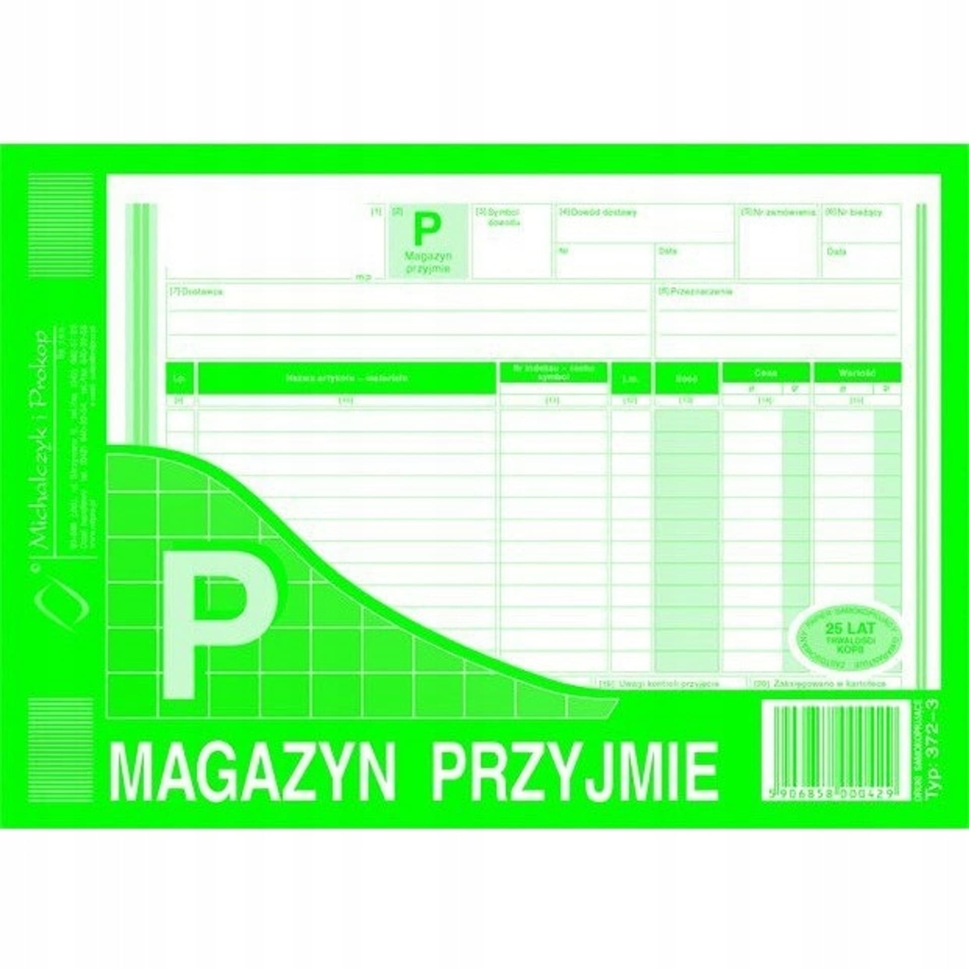 

372-3 P magazyn przyjmie MICHALCZYK&PROKOP A5 80 kartek