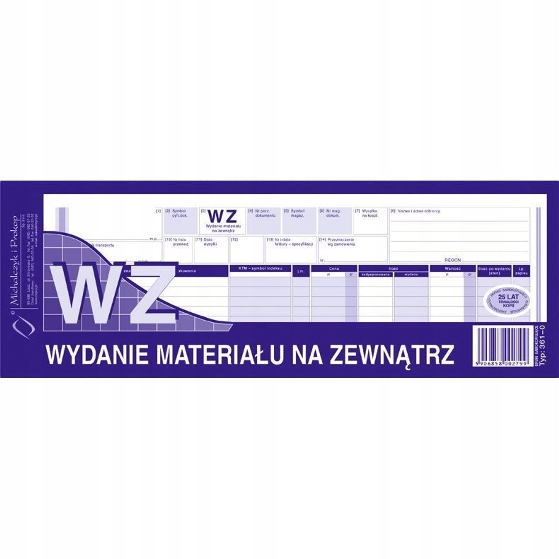 

361-0 WZ Wydanie magazynowe na zewnątrz 1/2 A4 Michalczyk i Prokop