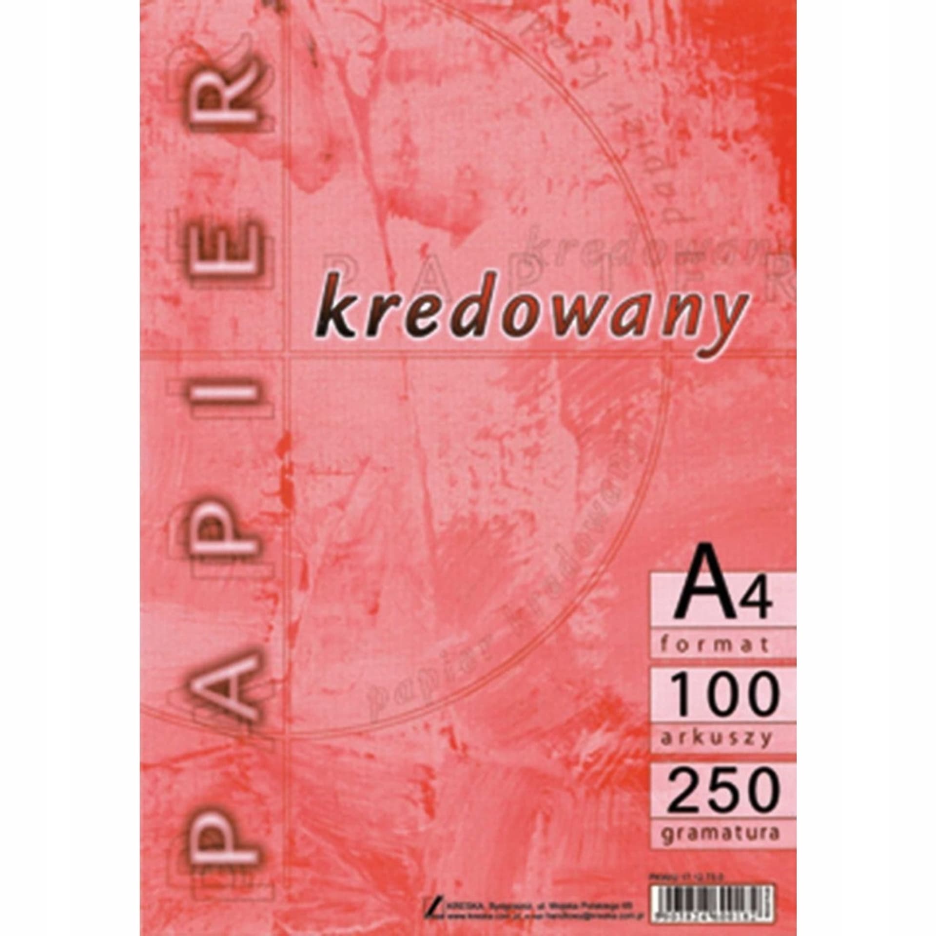 

Papier kredowy A4 250g (100) KRESKA, 100) kresk