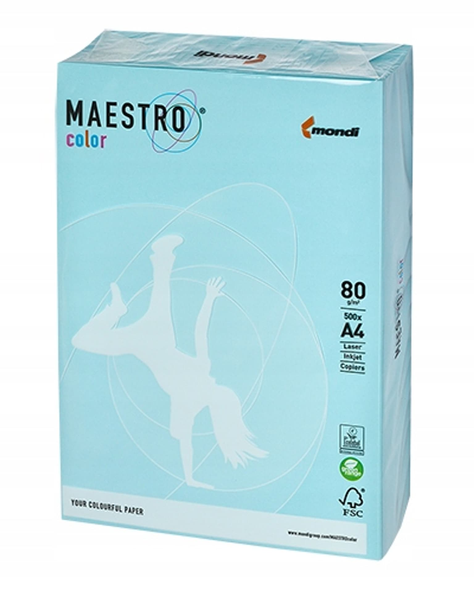 

Papier ksero A4 80g MAESTRO COLOR MB30 niebieski pastel