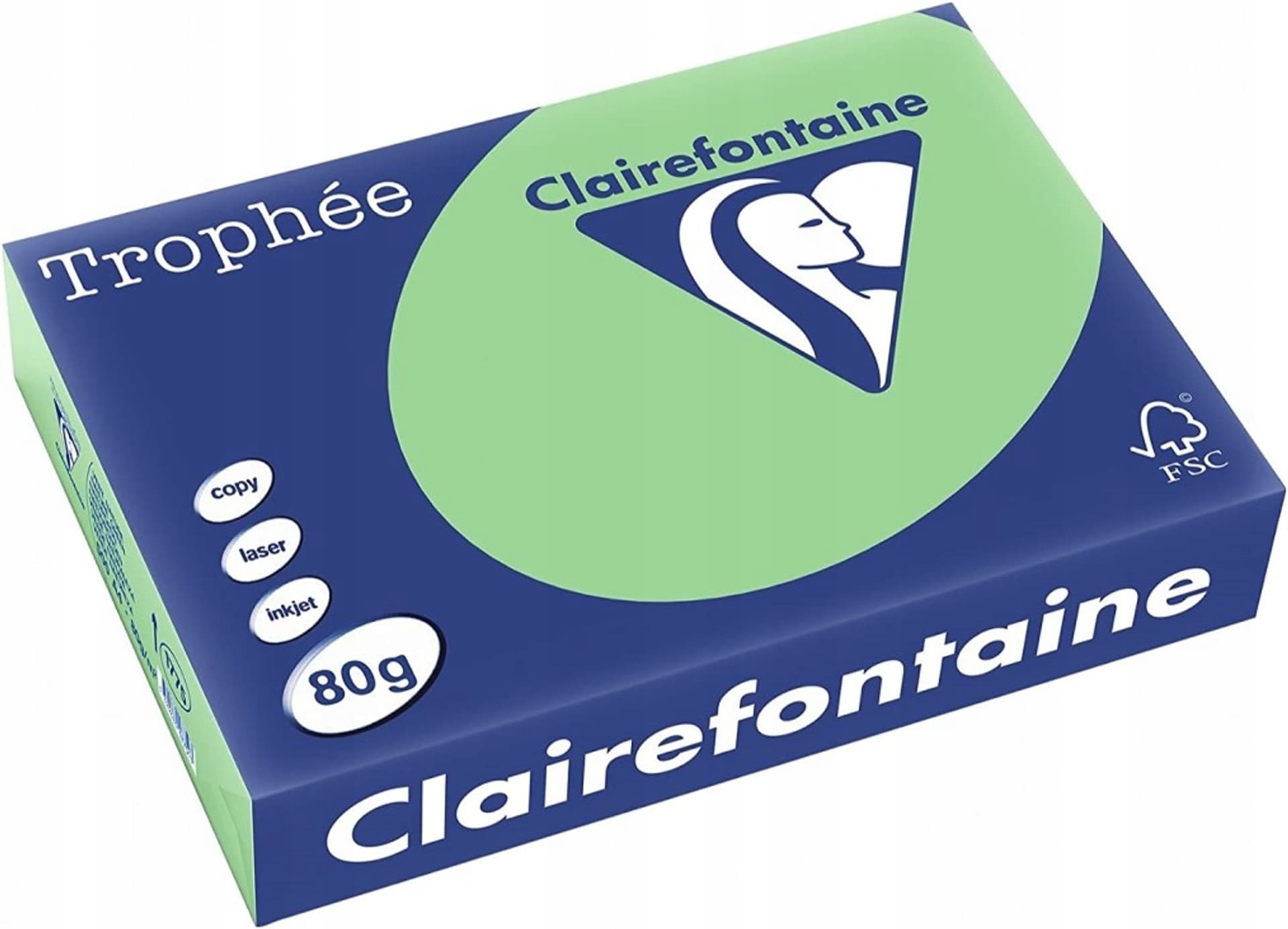 

Papier ksero A4 80g TROPHEE XCA41775 zieleń naturalna CLAIREFONTAINE