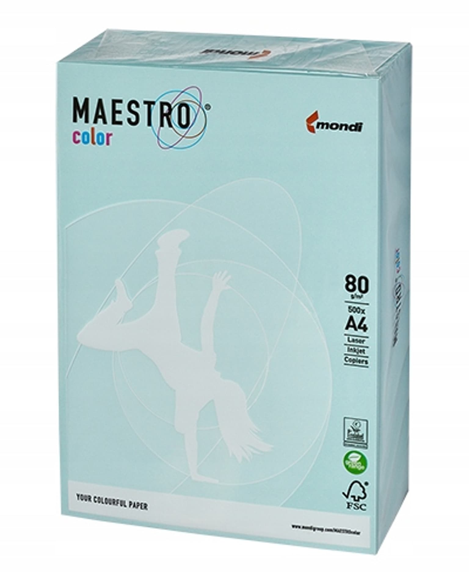 

Papier ksero A4 80g MAESTRO COLOR BL29 jasny niebieski pastel pastel