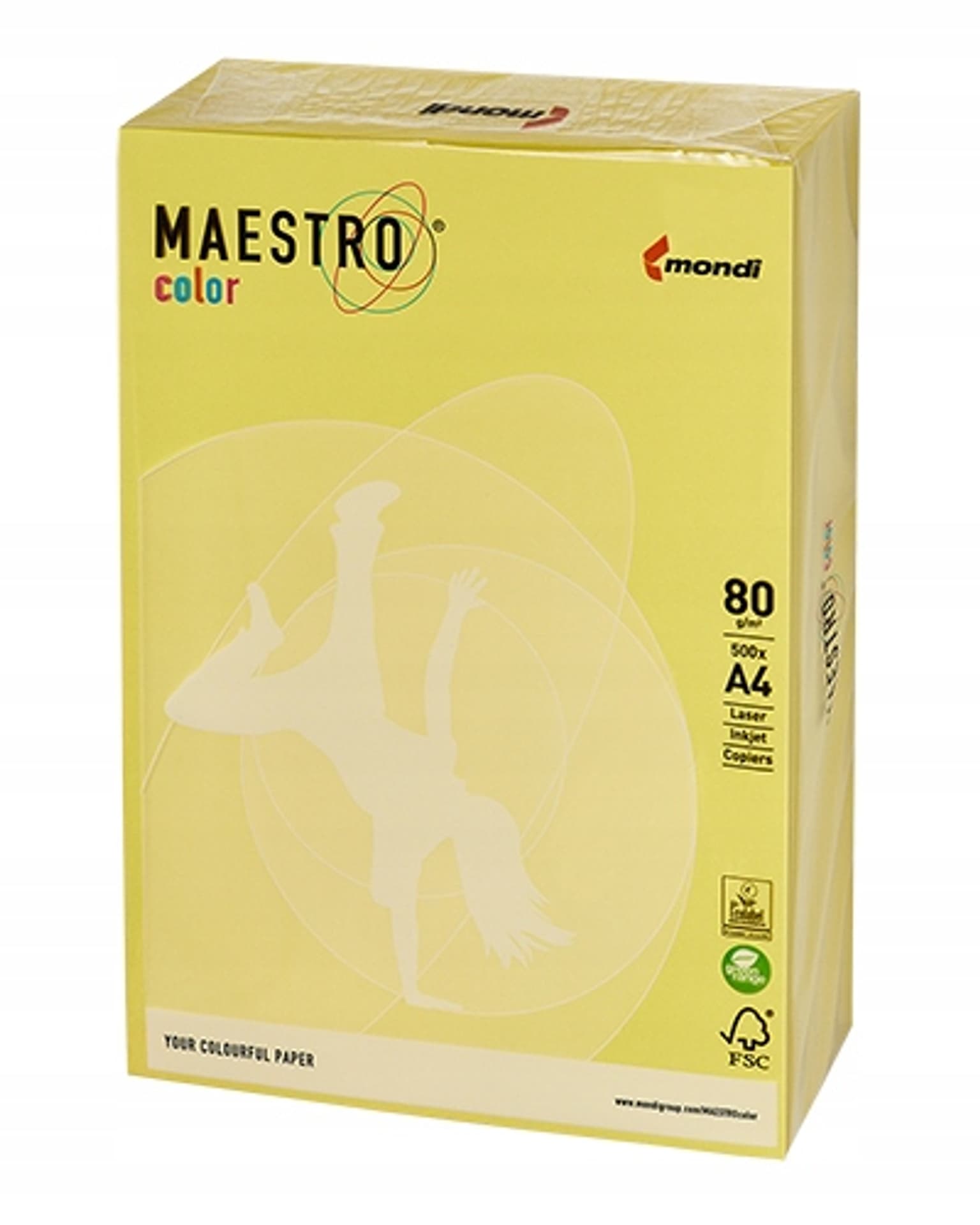 

Papier ksero A4 80g MAESTRO COLOR CY39 Intensywny kanarkowy